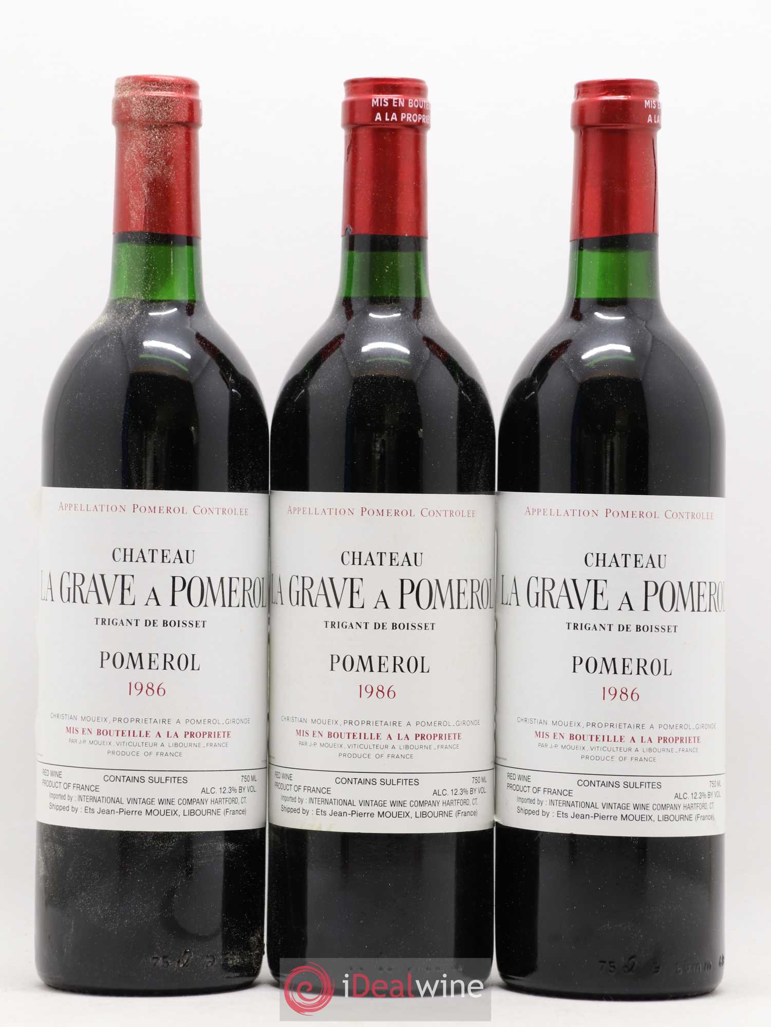 Château La Grave à Pomerol (Trigant de Boisset) 1986 - Lot de 12 bouteilles - 2