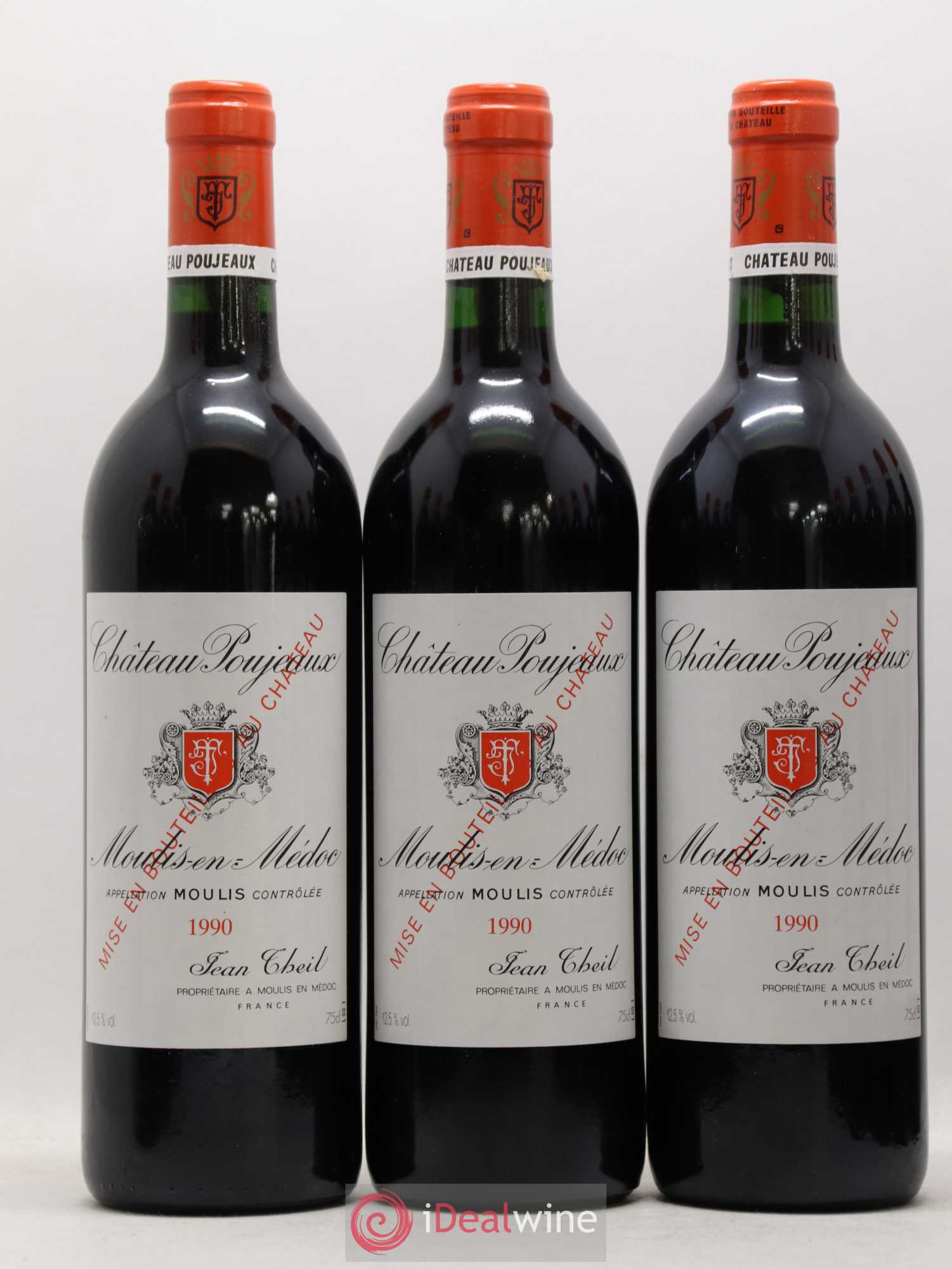 Château Poujeaux 1990 - Lot de 12 bouteilles - 1