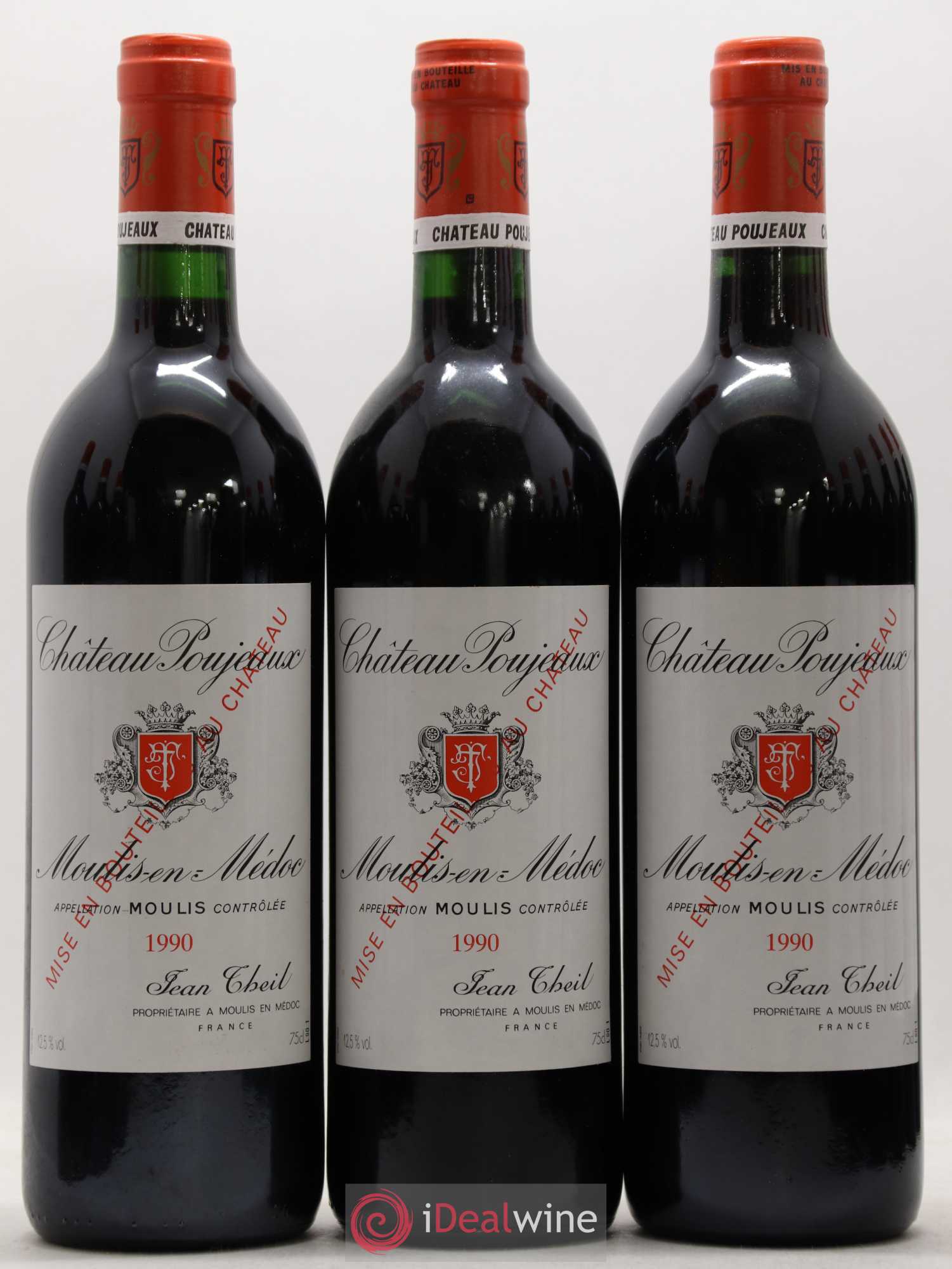 Château Poujeaux 1990 - Lot de 12 bouteilles - 1