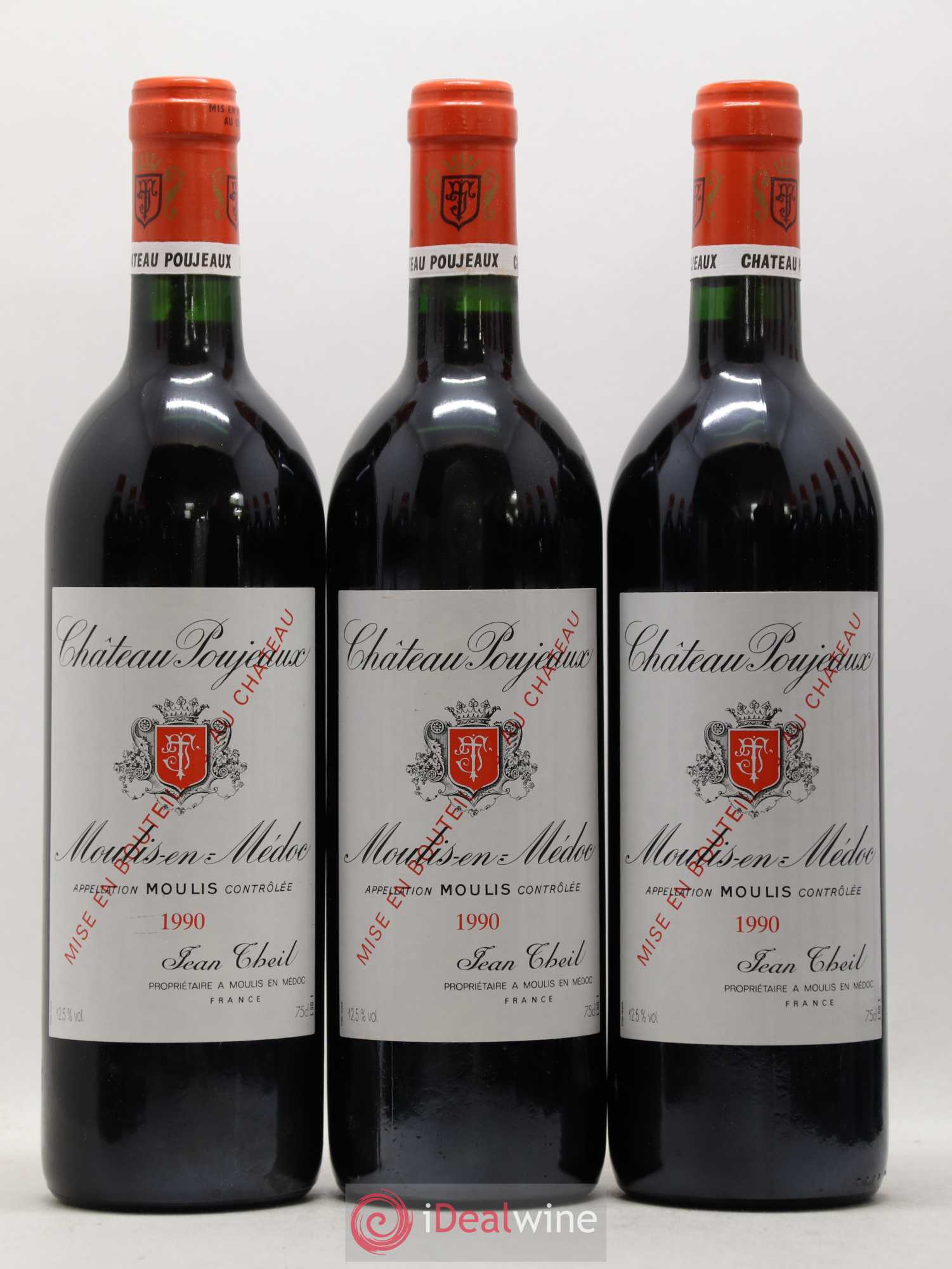 Château Poujeaux 1990 - Lot de 12 bouteilles - 1