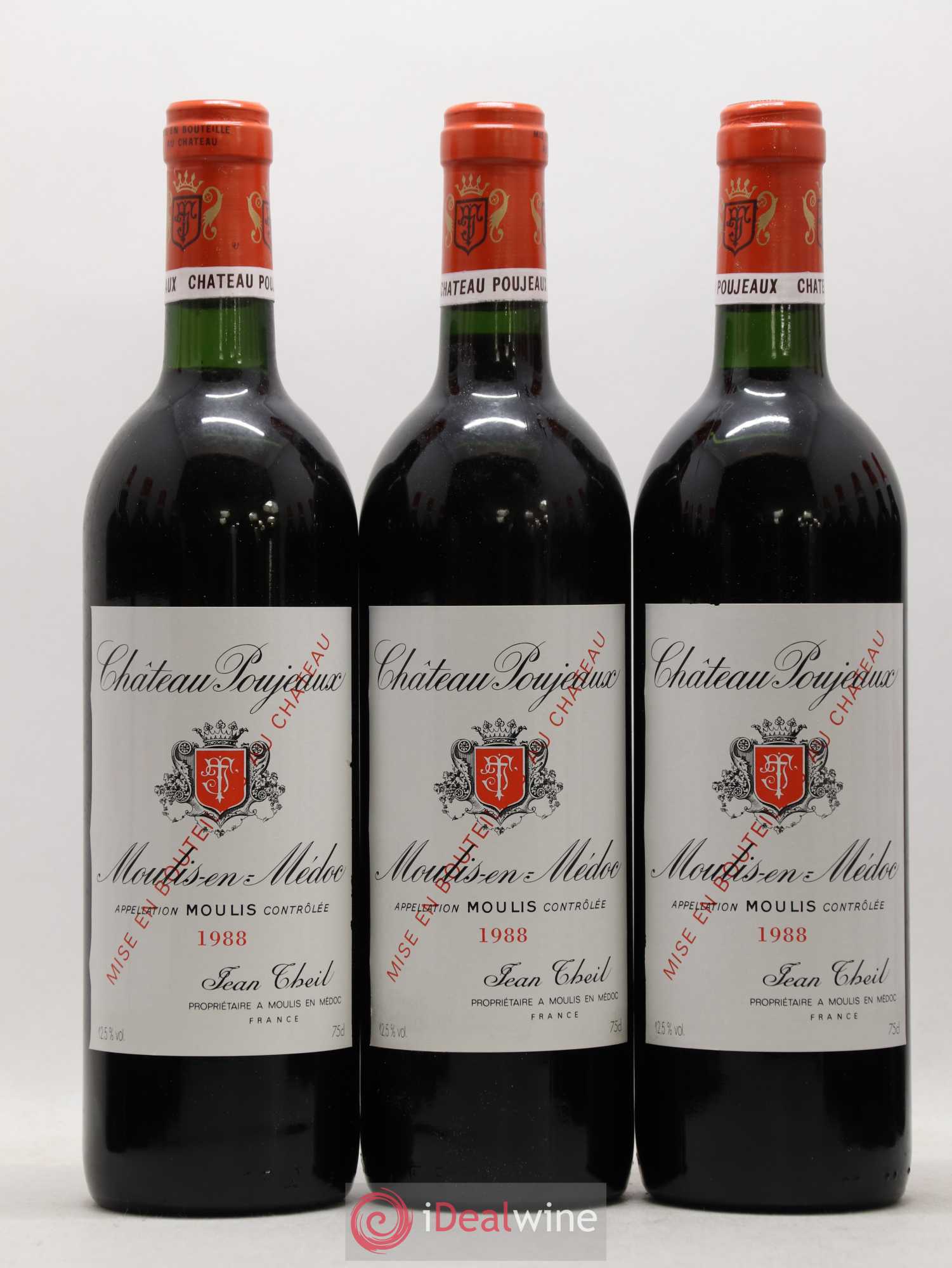 Château Poujeaux 1988 - Lot de 12 bouteilles - 1