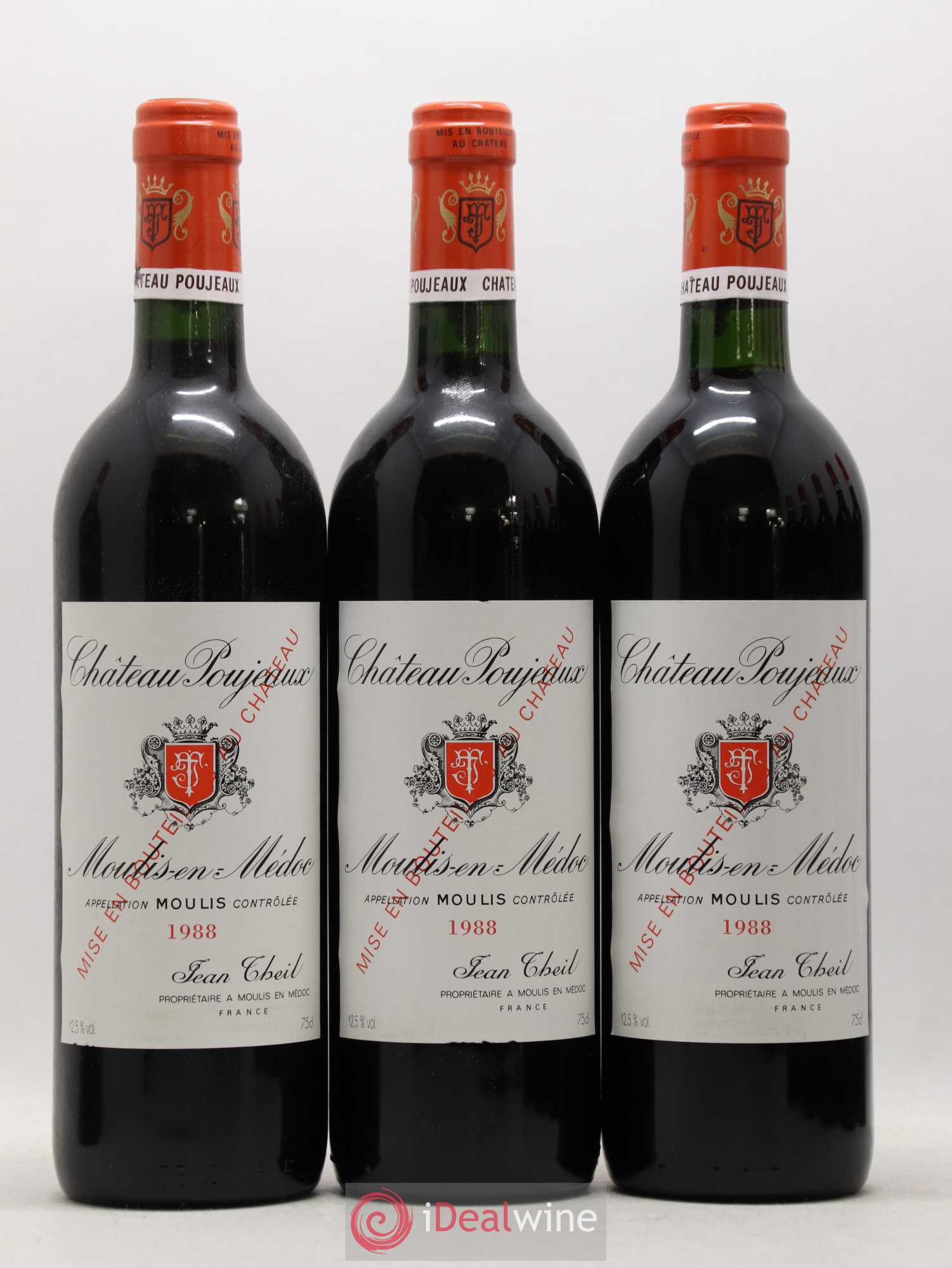 Château Poujeaux 1988 - Lot de 12 bouteilles - 2