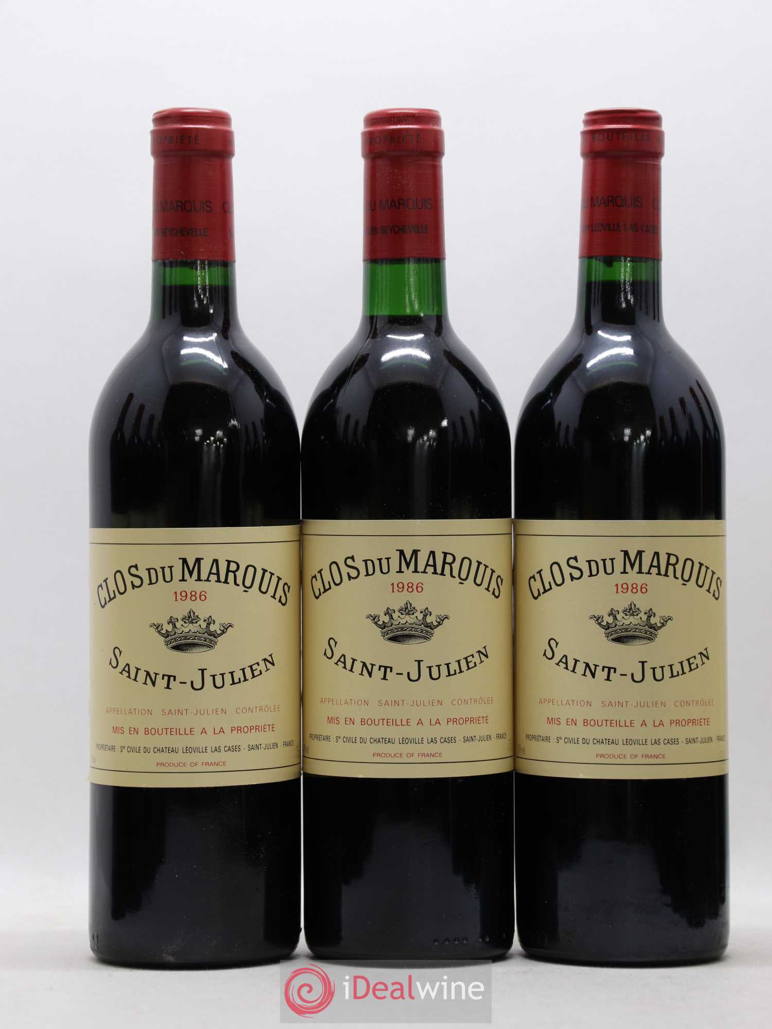Clos du Marquis 1986 - Lot de 12 bouteilles - 1