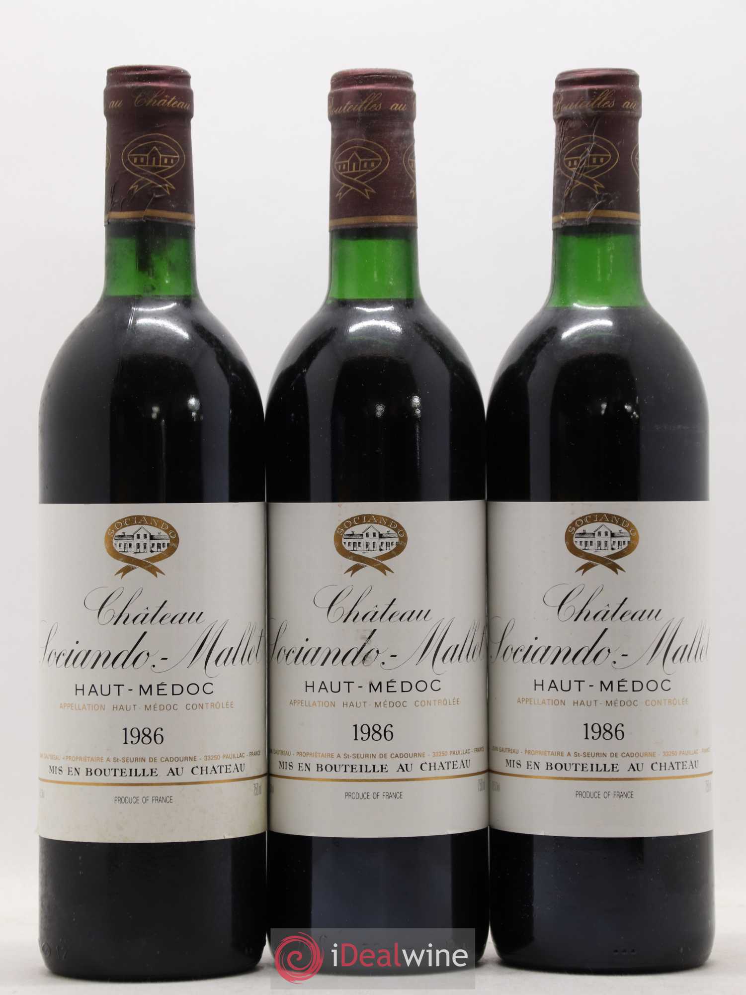 Château Sociando Mallet 1986 - Lot de 12 bouteilles - 4