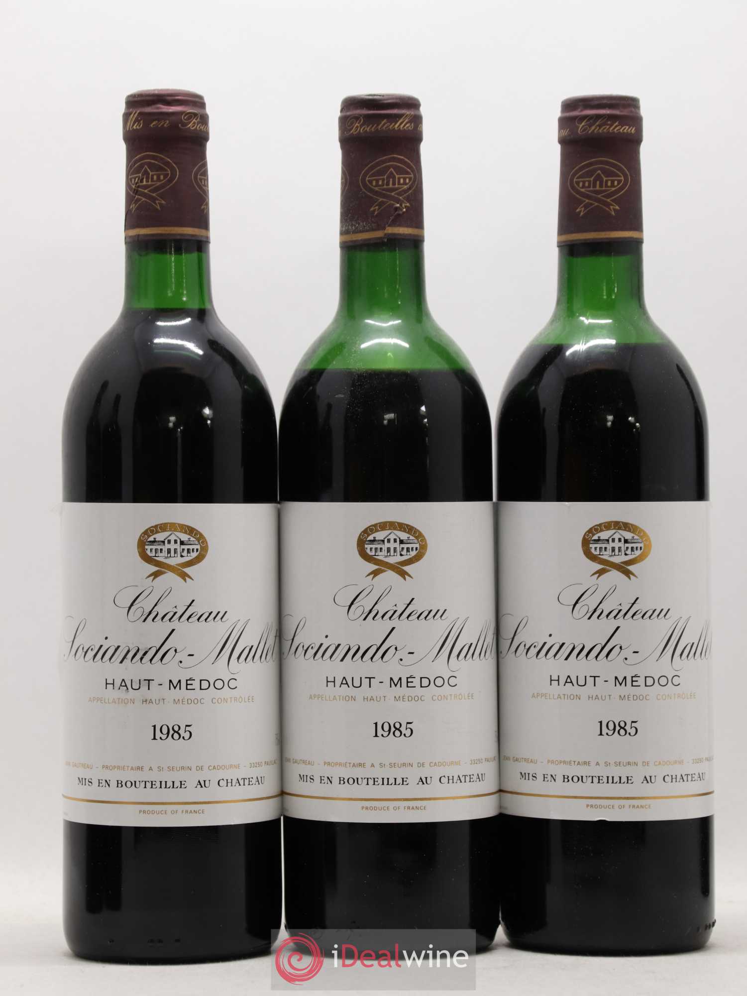 Château Sociando Mallet 1985 - Lot de 12 bouteilles - 3