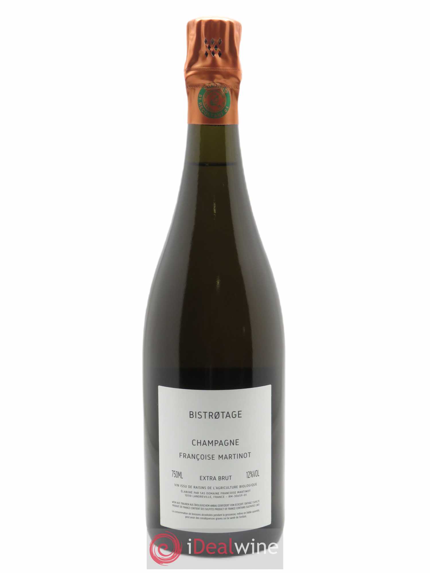 Bistrotage B.10 Affinage prolongé Extra-Brut Françoise Martinot - Charles Dufour - Lot de 1 bouteille - 1