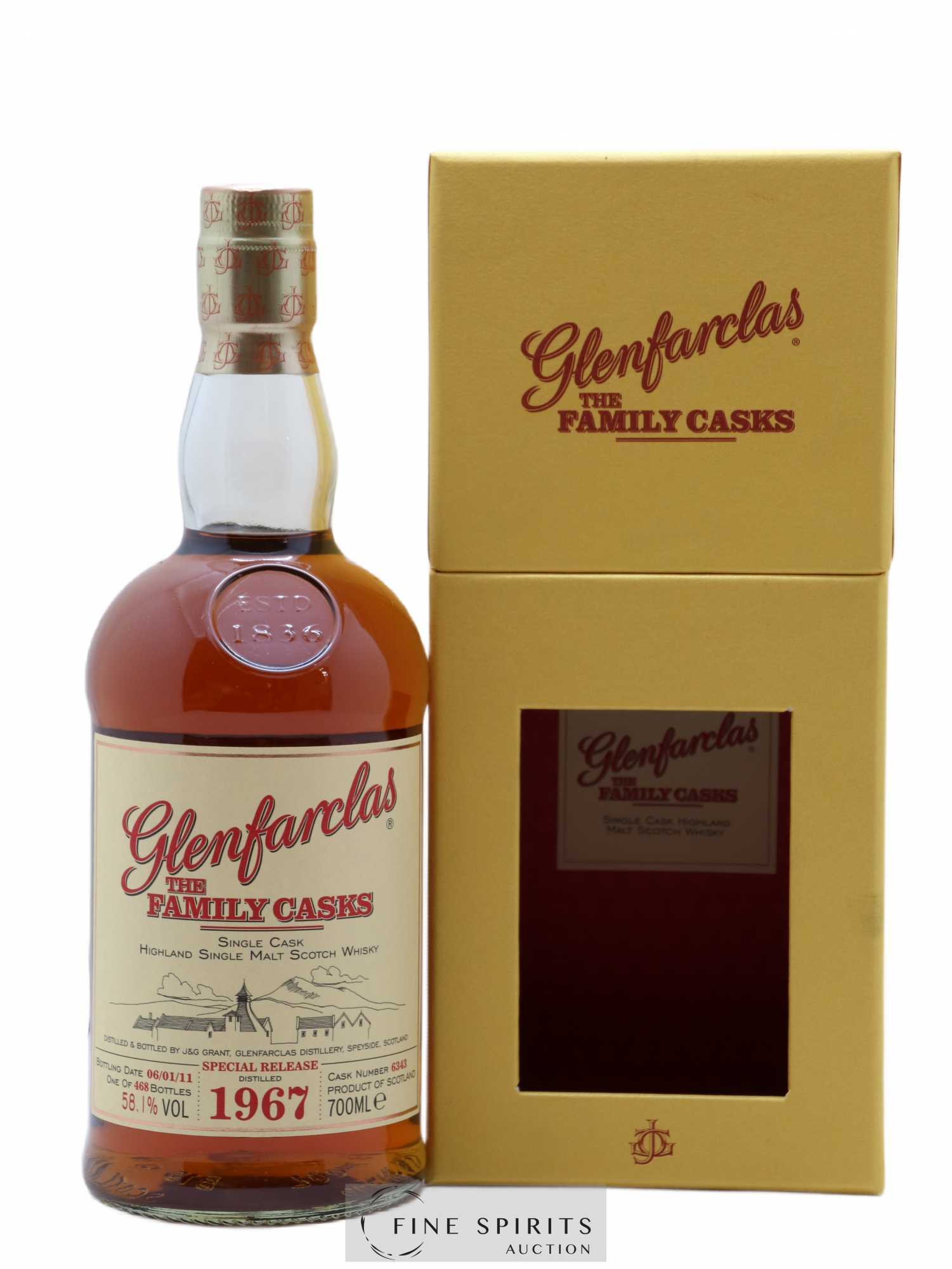 Glenfarclas 1967 Of. Special Release Cask n°6343 - One of 468 - bottled 2011 The Family Casks - Lot de 1 bouteille - 0
