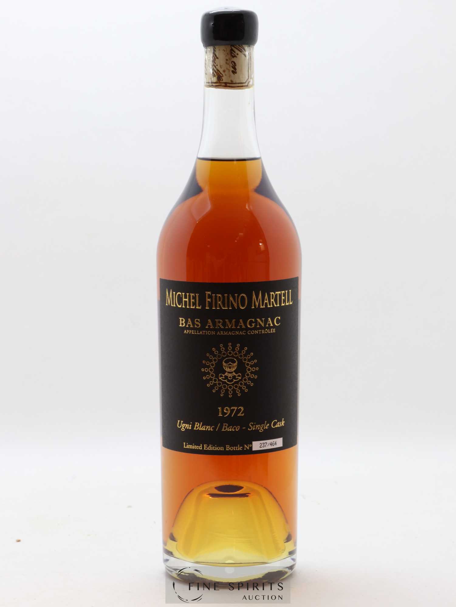 Gelas 1972 Of. Michel Firino Martell Cask n°542 - One of 464 - bottled 2019 Limited Edition - Lot de 1 bouteille - 1