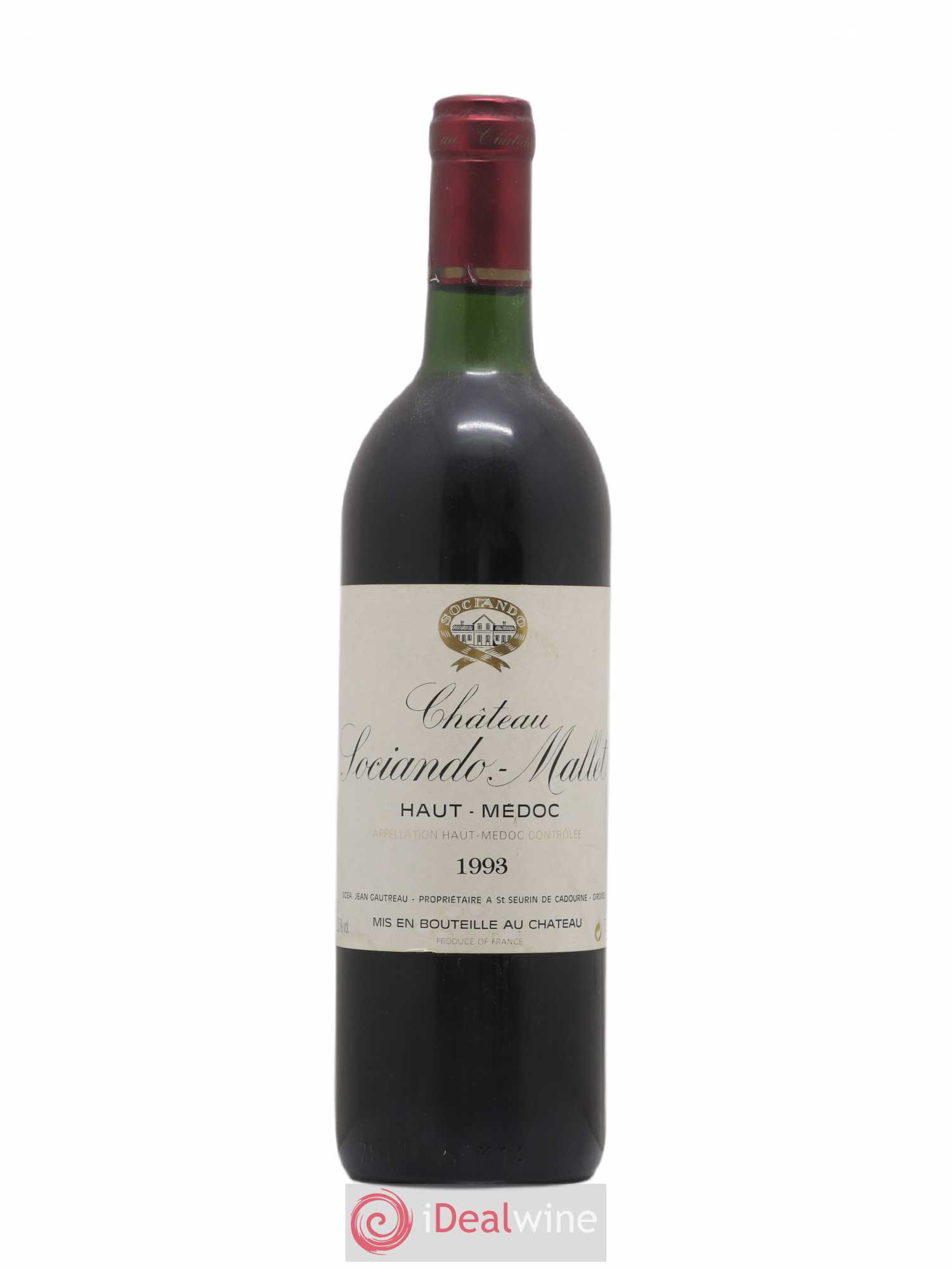 Château Sociando Mallet 1993 - Lot de 1 bouteille - 0