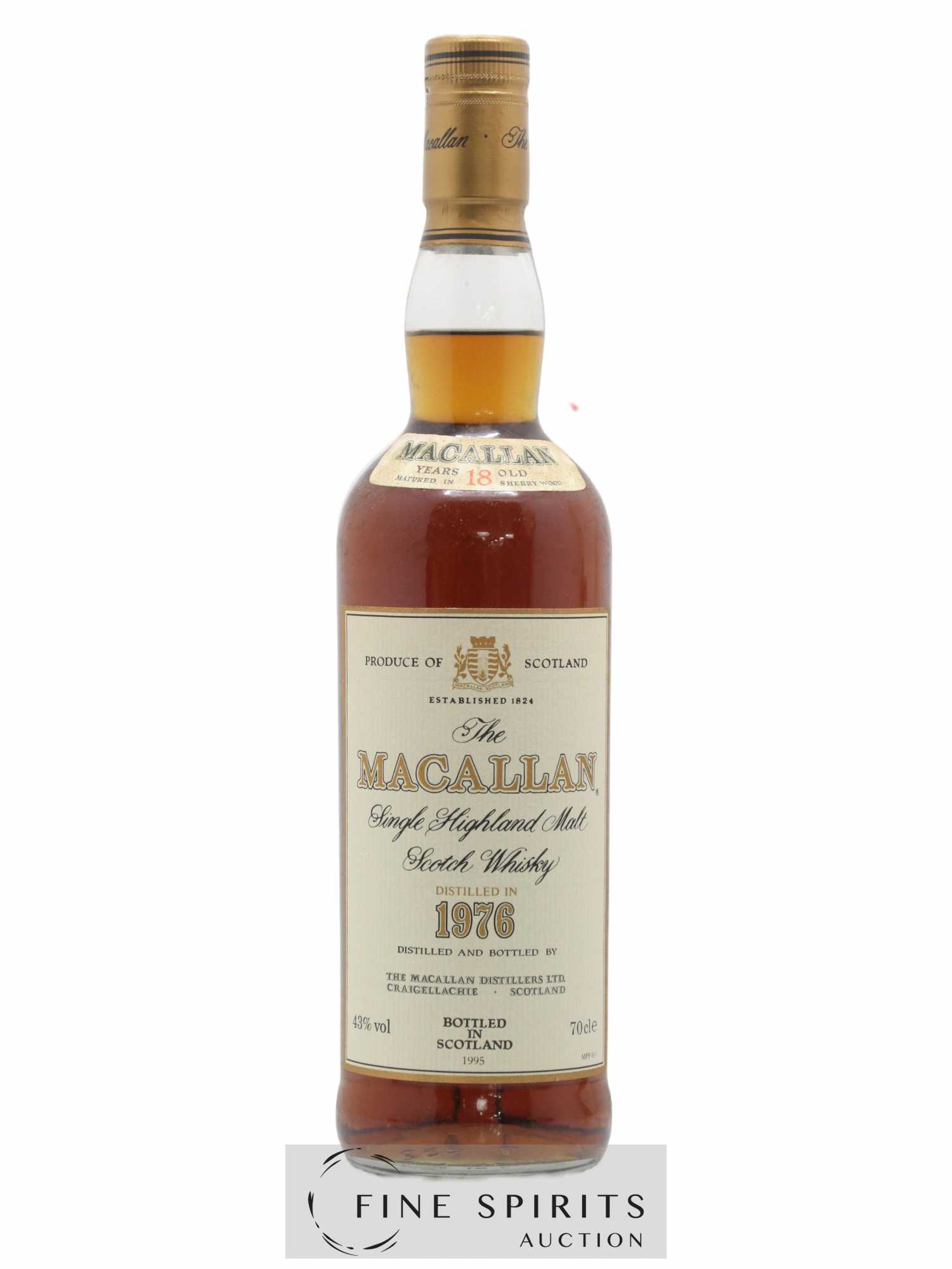 Macallan (The) 18 years 1976 Of. Sherry Wood Matured - bottled 1995 - Lot de 1 bouteille - 1
