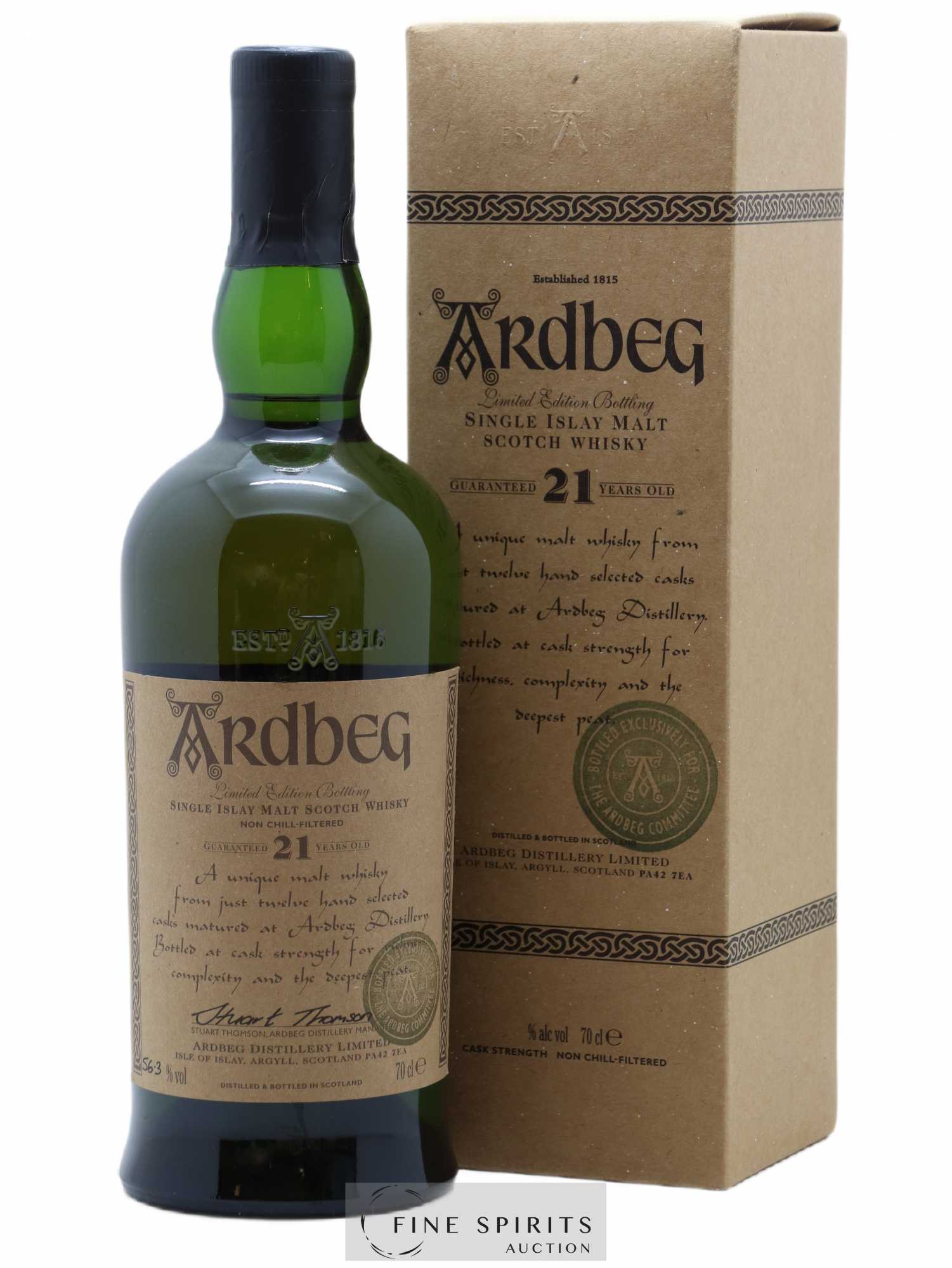 Ardbeg 21 years Of. Craft Brown Label Exclusive Committee bottling Limited Edition - Lot de 1 bouteille - 0
