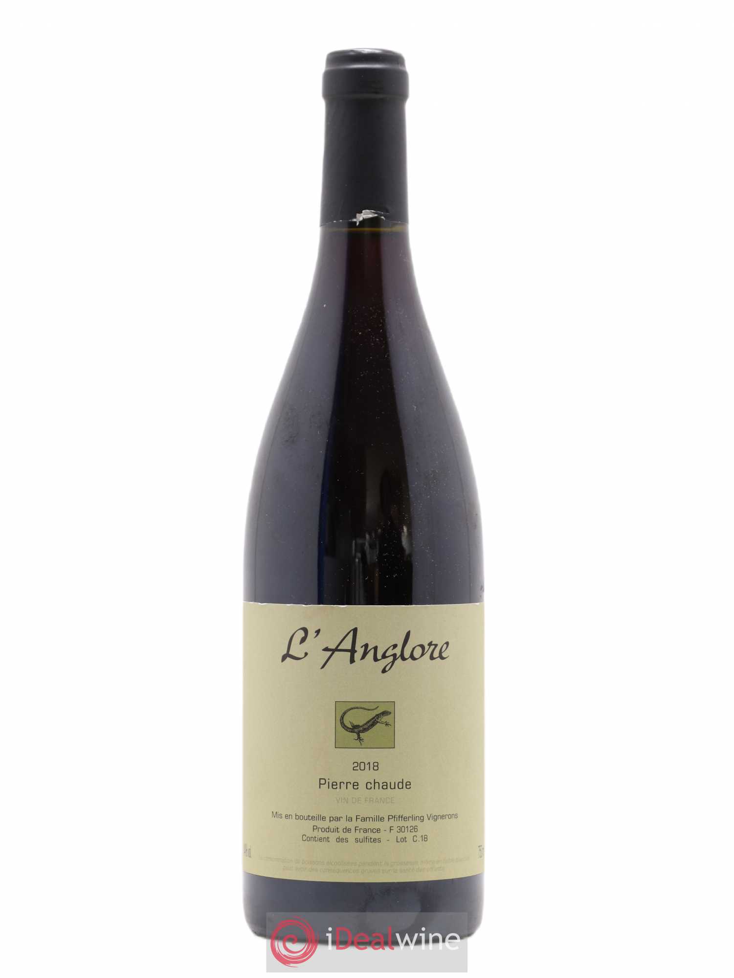 Vin de France Pierre chaude L'Anglore 2018 - Lot de 1 bouteille - 0