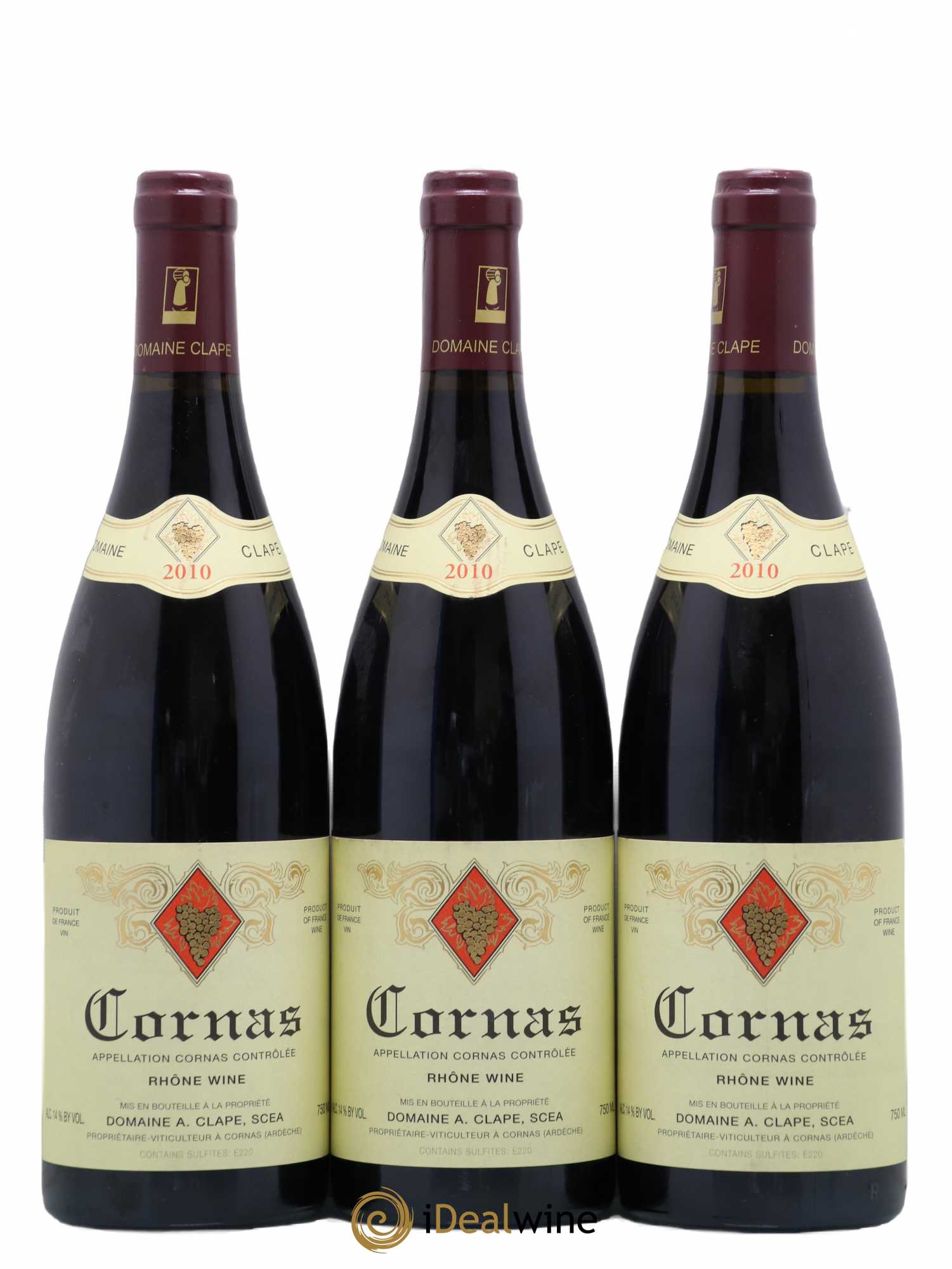 Cornas Auguste Clape 2010 - Lot de 3 bouteilles - 0