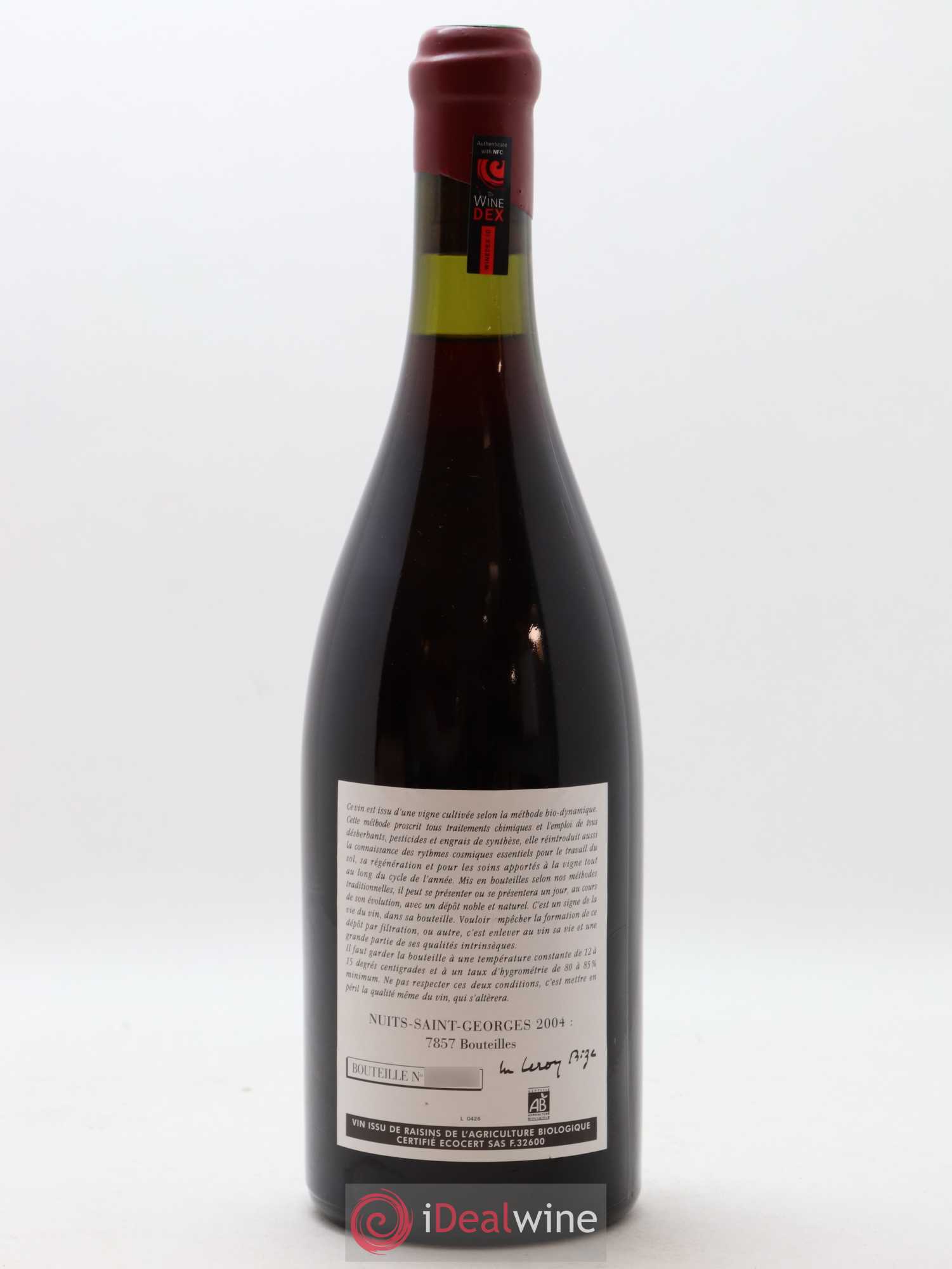 Nuits-Saint-Georges Leroy (Domaine) 2004 - Lot de 1 bouteille - 1
