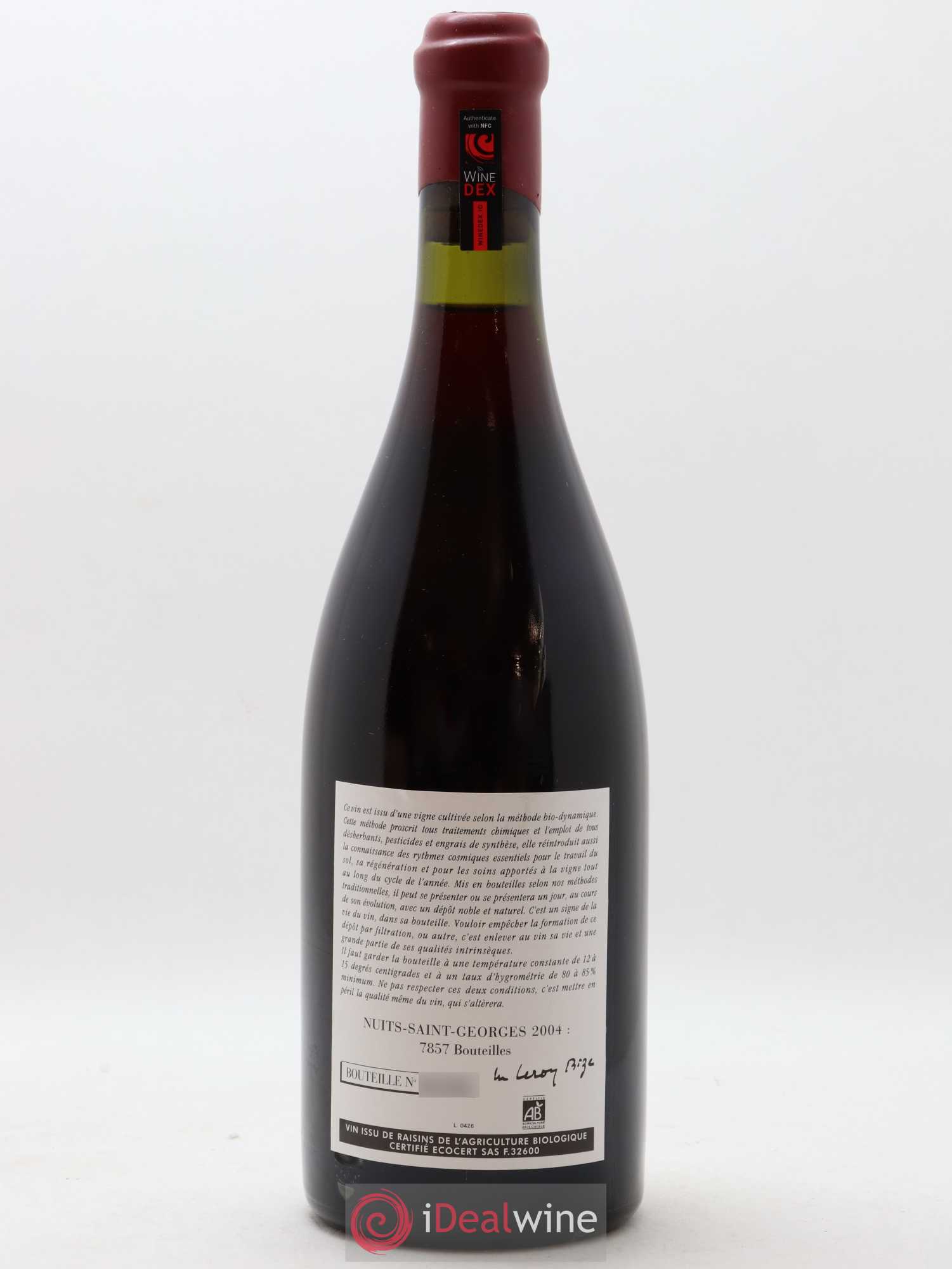 Nuits-Saint-Georges Leroy (Domaine) 2004 - Lot de 1 bouteille - 1