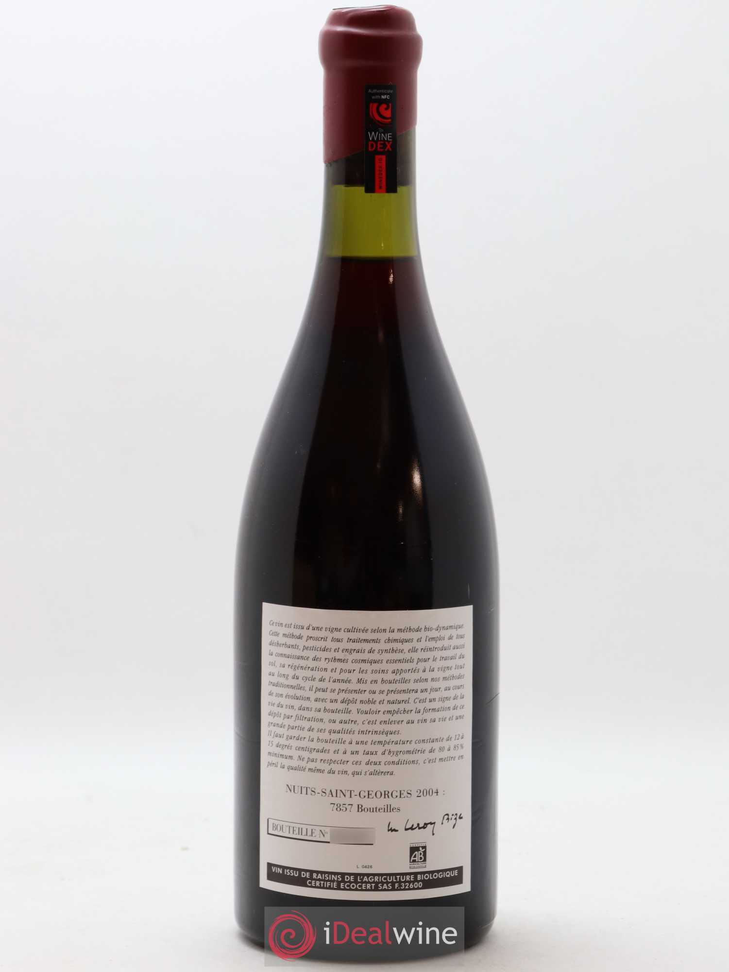 Nuits-Saint-Georges Leroy (Domaine) 2004 - Lot de 1 bouteille - 1