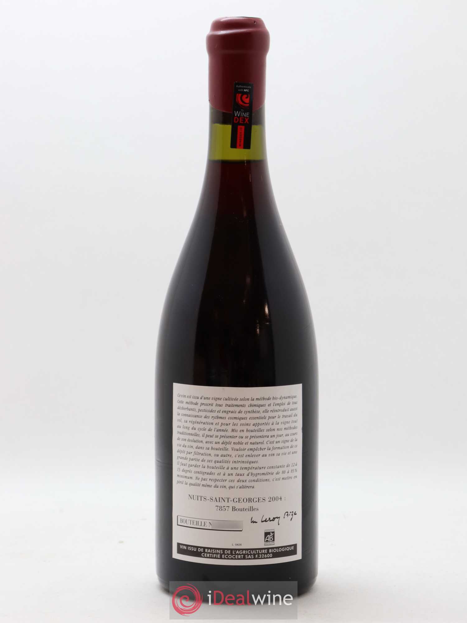 Nuits-Saint-Georges Leroy (Domaine) 2004 - Lot de 1 bouteille - 1