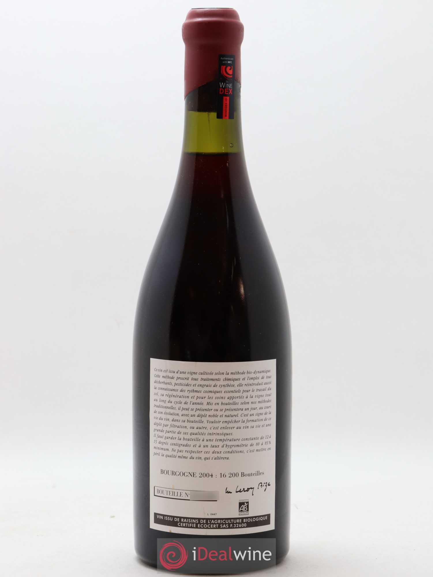 Bourgogne Leroy (Domaine) 2004 - Lot de 1 bouteille - 1
