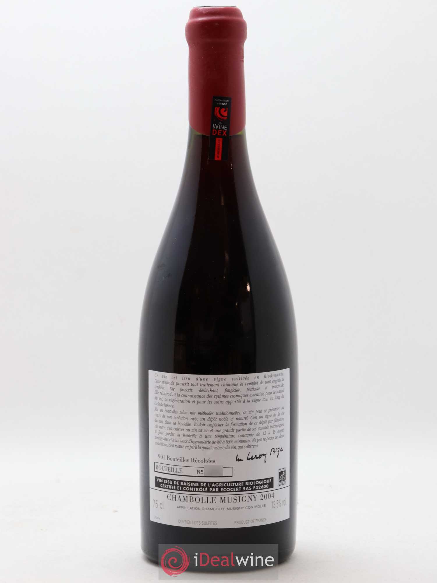 Chambolle-Musigny d'Auvenay (Domaine) 2004 - Lot de 1 bouteille - 1