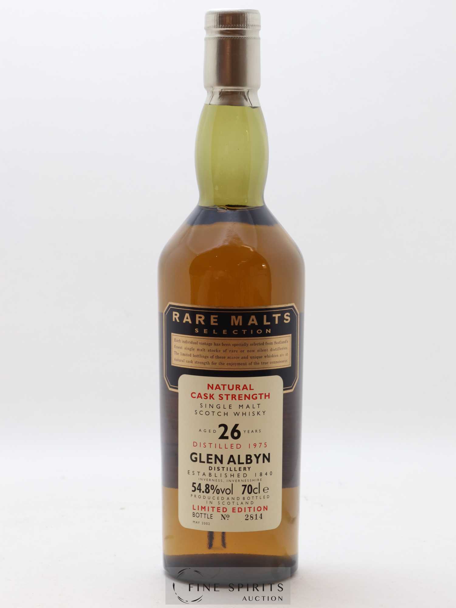 Glen Albyn 26 years 1975 Of. Rare Malts Selection Natural Cask Strengh - bottled 2002 Limited Edition - Lot de 1 bouteille - 1