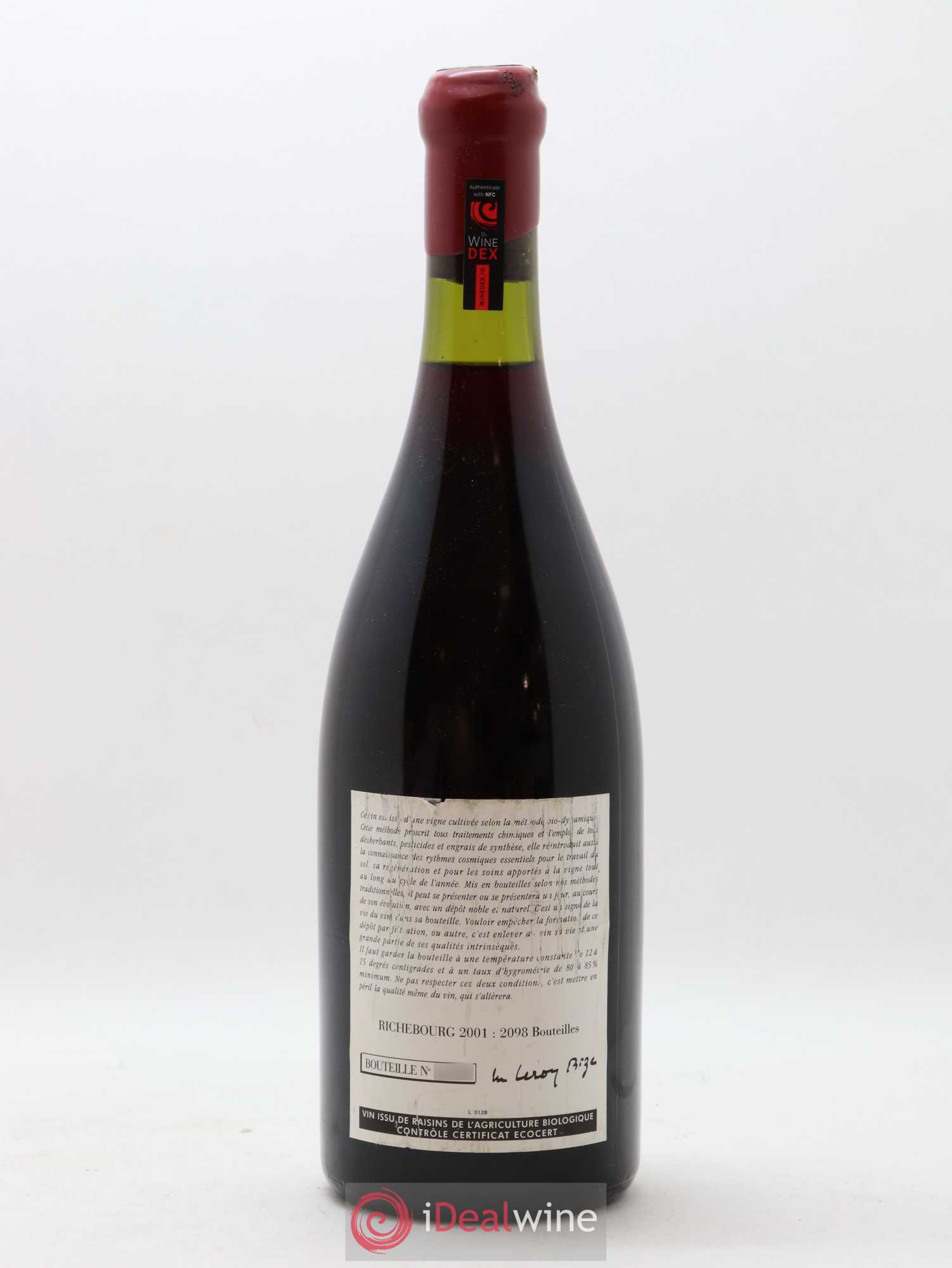 Richebourg Grand Cru Leroy (Domaine) 2001 - Posten von 1 Flasche - 1