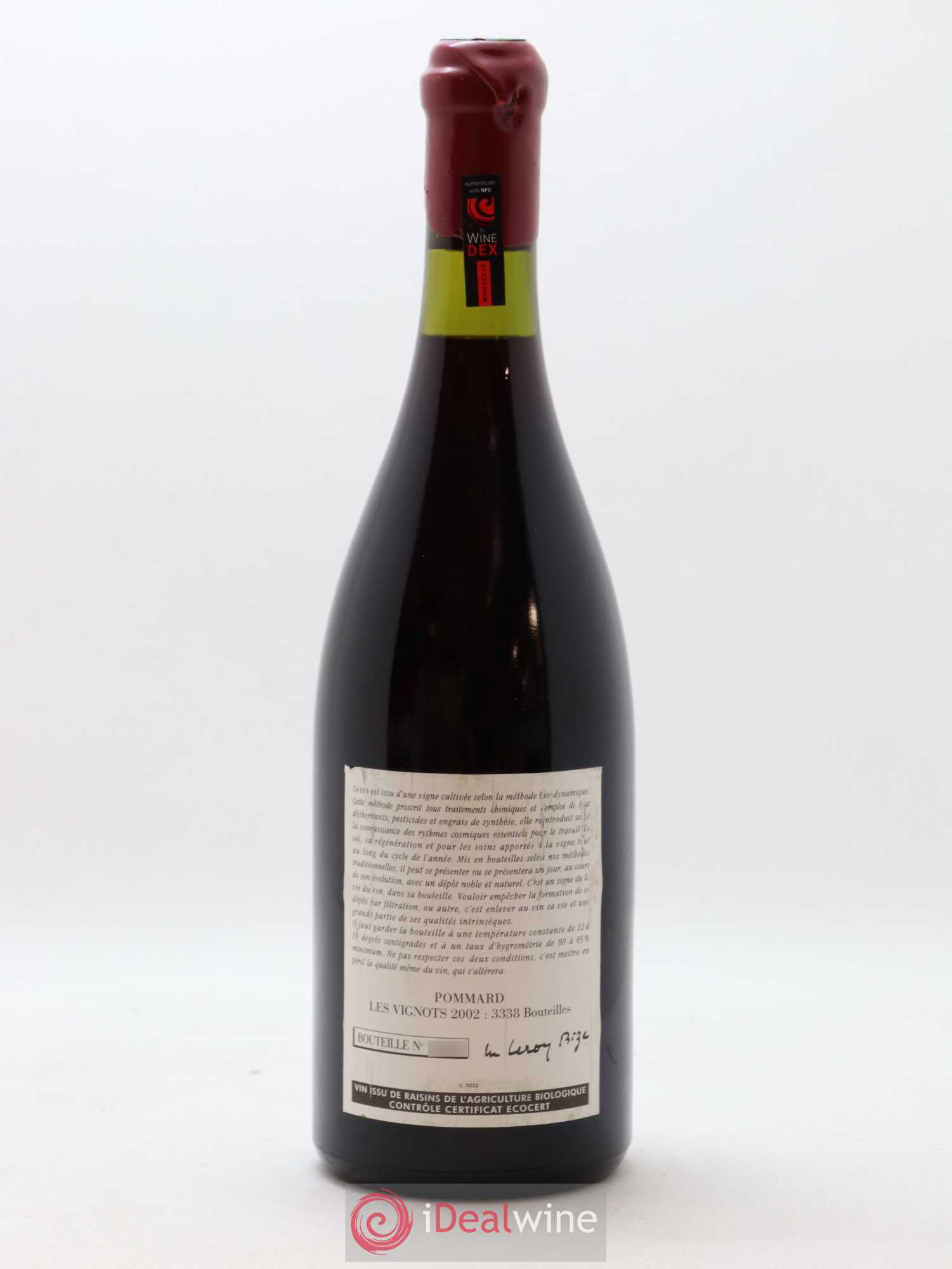 Pommard Les Vignots Leroy (Domaine) 2002 - Lot de 1 bouteille - 1