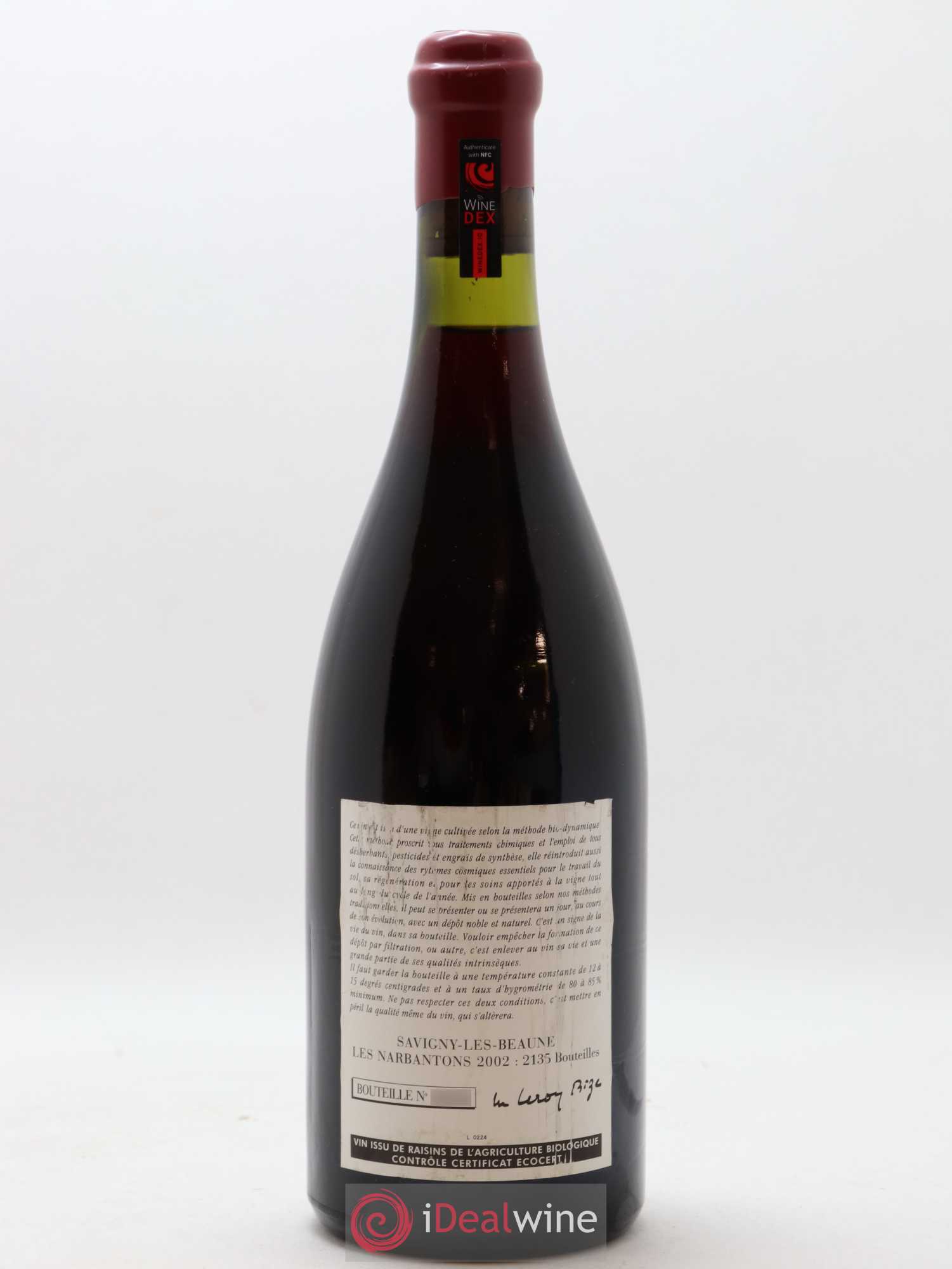 Savigny-lès-Beaune 1er Cru Les Narbantons Leroy (Domaine) 2002 - Lot de 1 bouteille - 1
