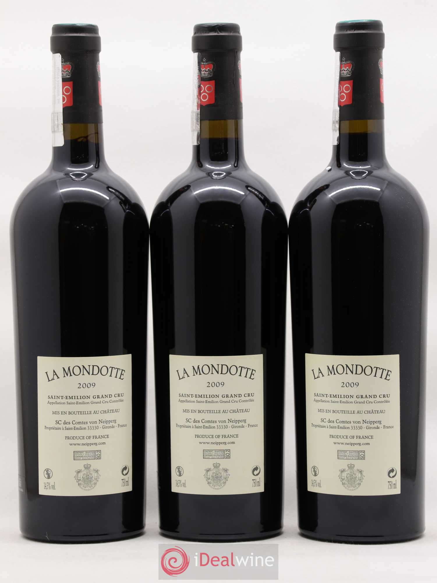 La Mondotte 1er Grand Cru Classé B depuis 2012 2009 - Lot de 3 bouteilles - 1