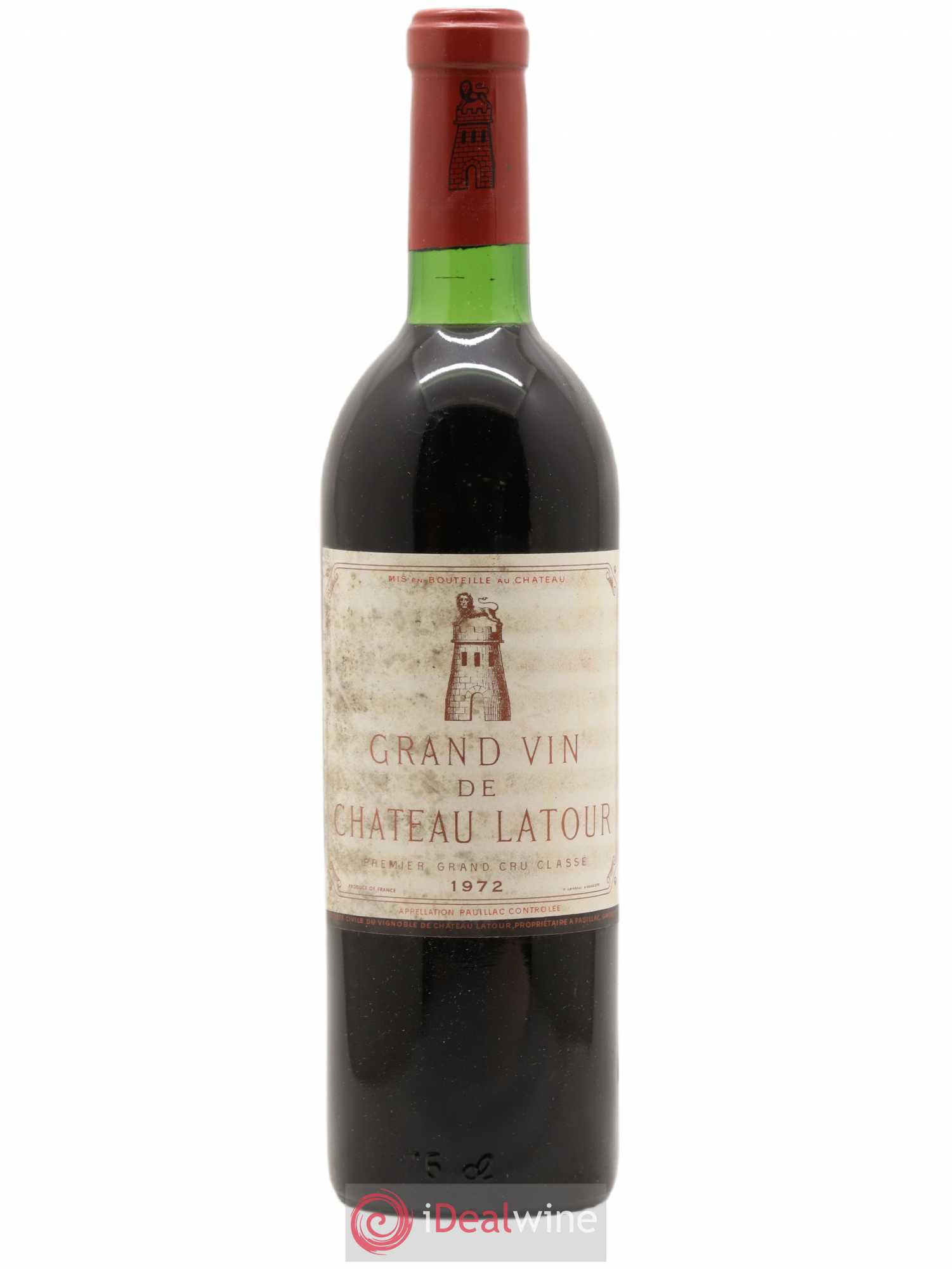 Château Latour 1er Grand Cru Classé 1972 - Lot de 1 bouteille - 0
