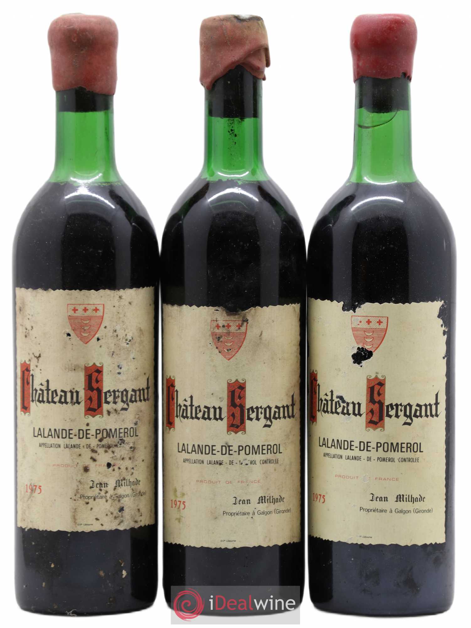 Lalande-de-Pomerol Château Sergant 1975 - Lot de 3 bouteilles - 0