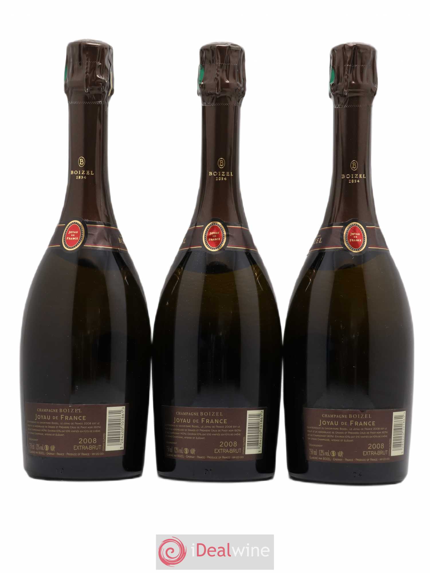 Champagne Boizel Joyau de France 2008 - Posten von 3 Flaschen - 1