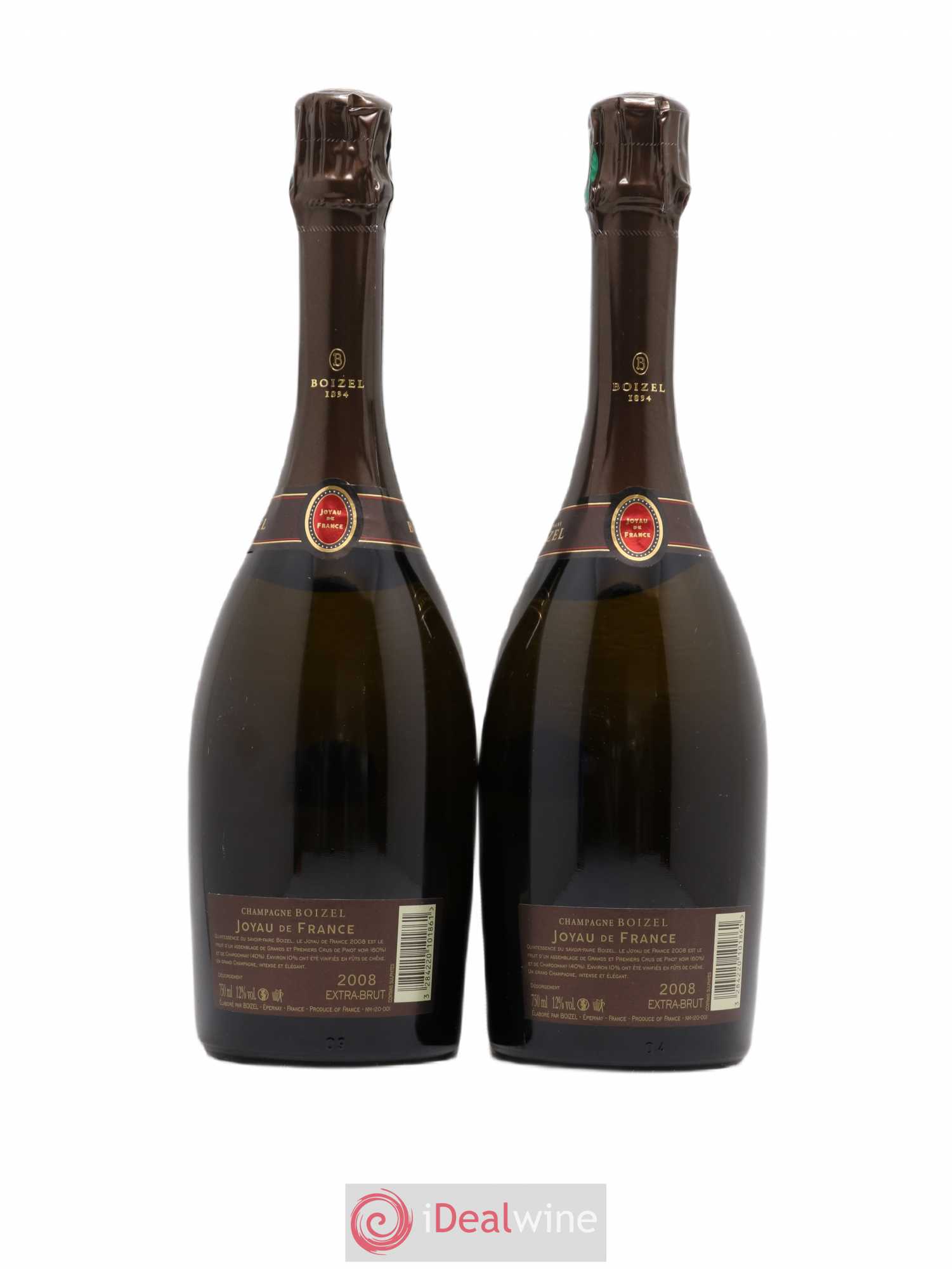 Champagne Boizel Joyau de France 2008 - Lot of 2 bottles - 1