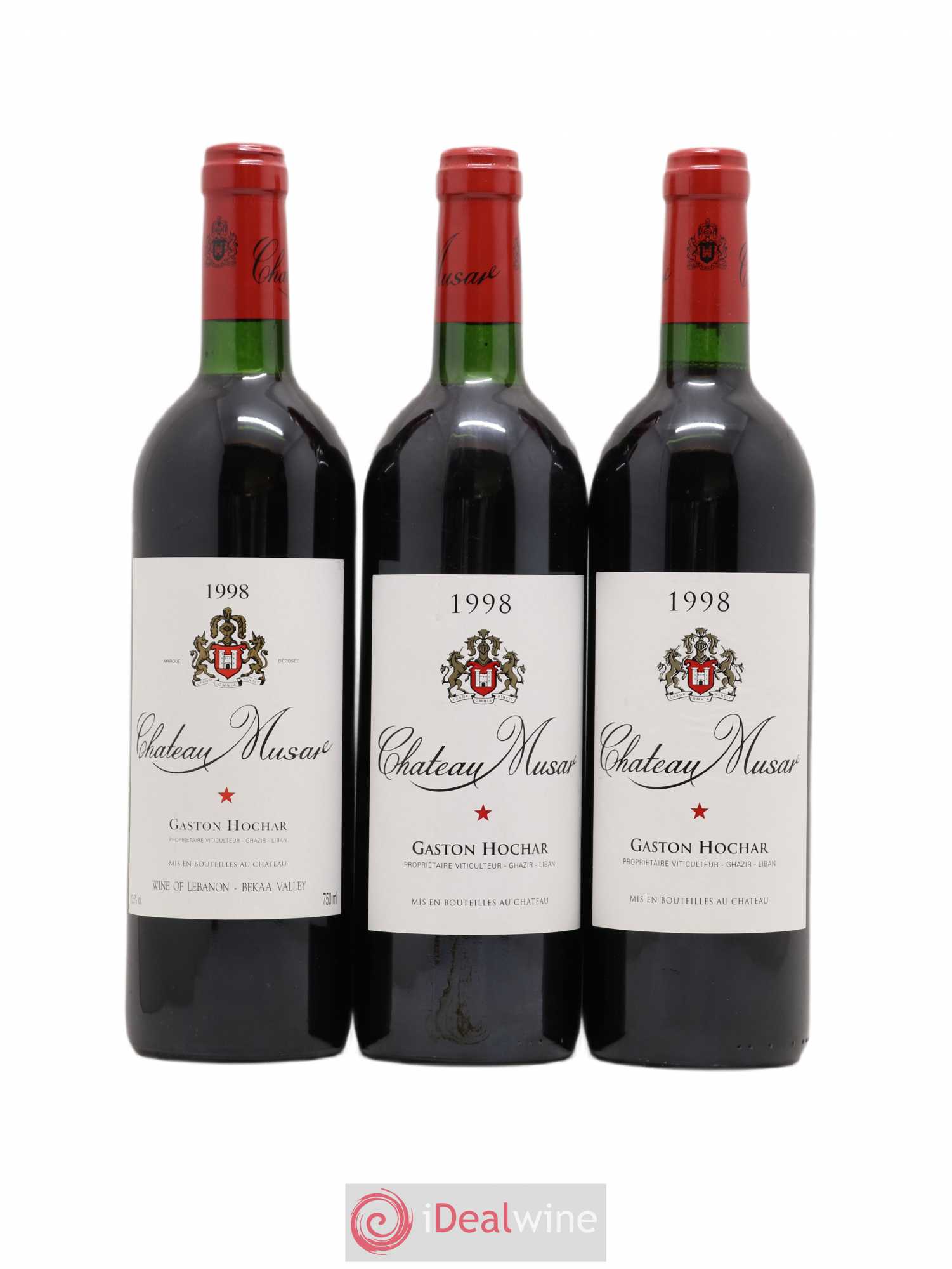 Château Musar Serge Hochar 1998 - Lot de 3 bouteilles - 0