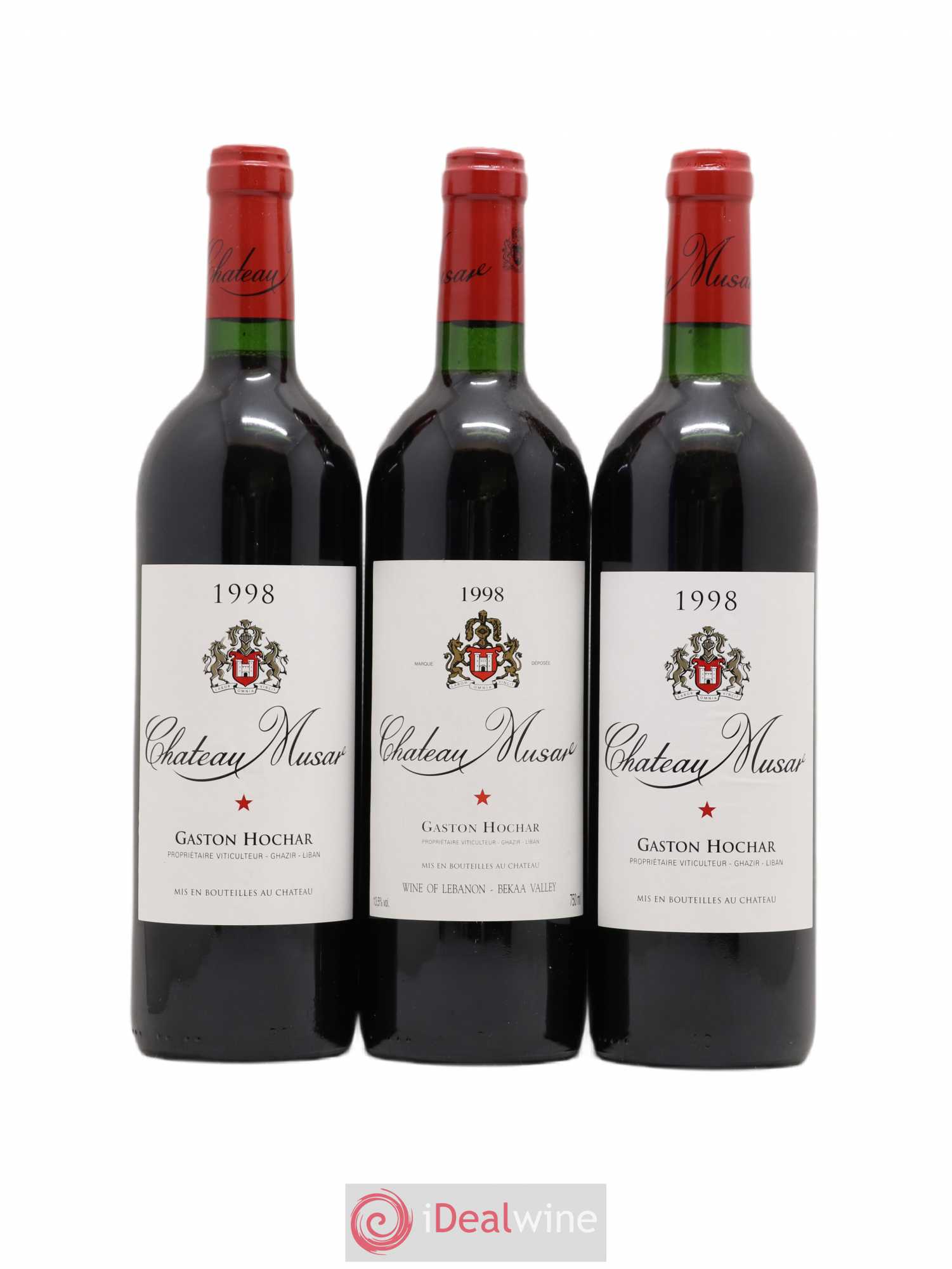 Château Musar Serge Hochar 1998 - Lot de 3 bouteilles - 0