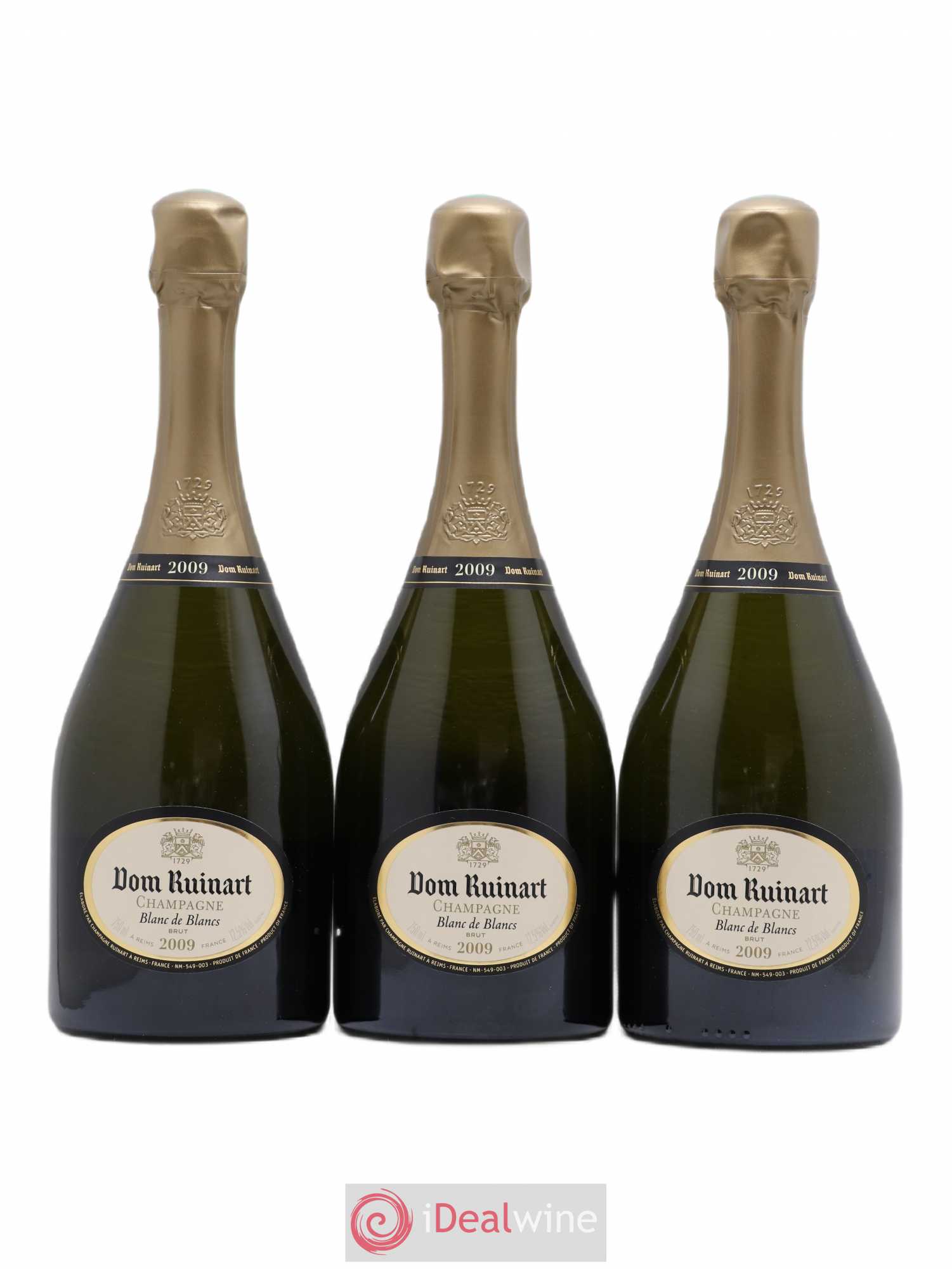 Dom Ruinart Brut Ruinart 2009 - Lot de 3 bouteilles - 0