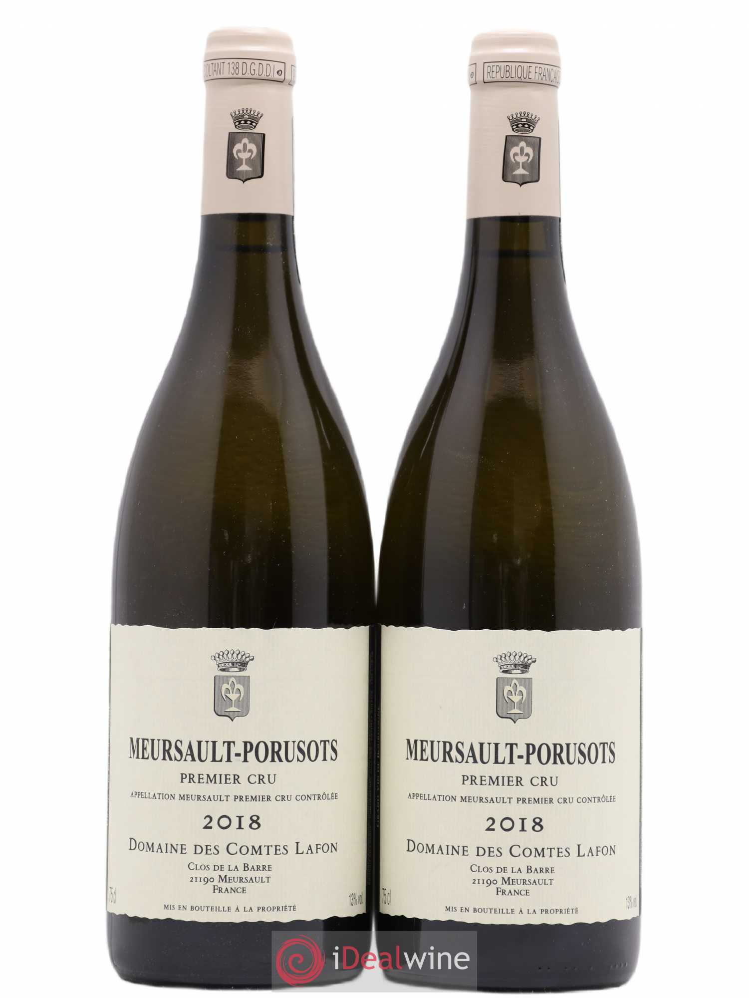 Meursault 1er Cru Porusots Comtes Lafon (Domaine des) 2018 - Lot de 2 bouteilles - 0