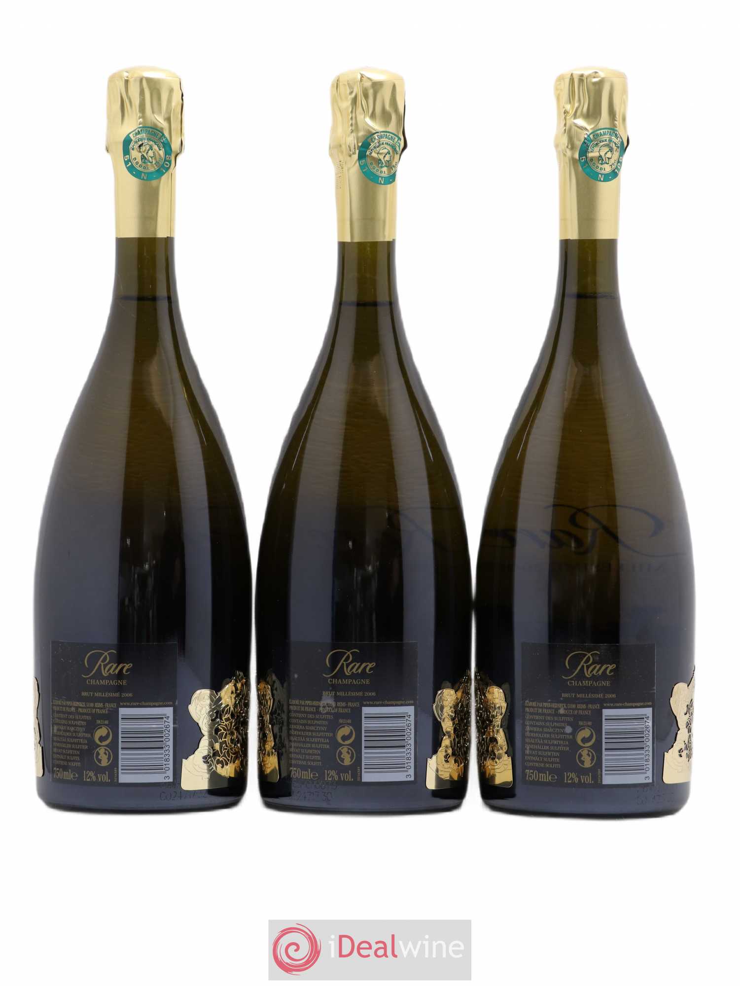 Rare Piper Heidsieck 2006 - Lot de 3 bouteilles - 1