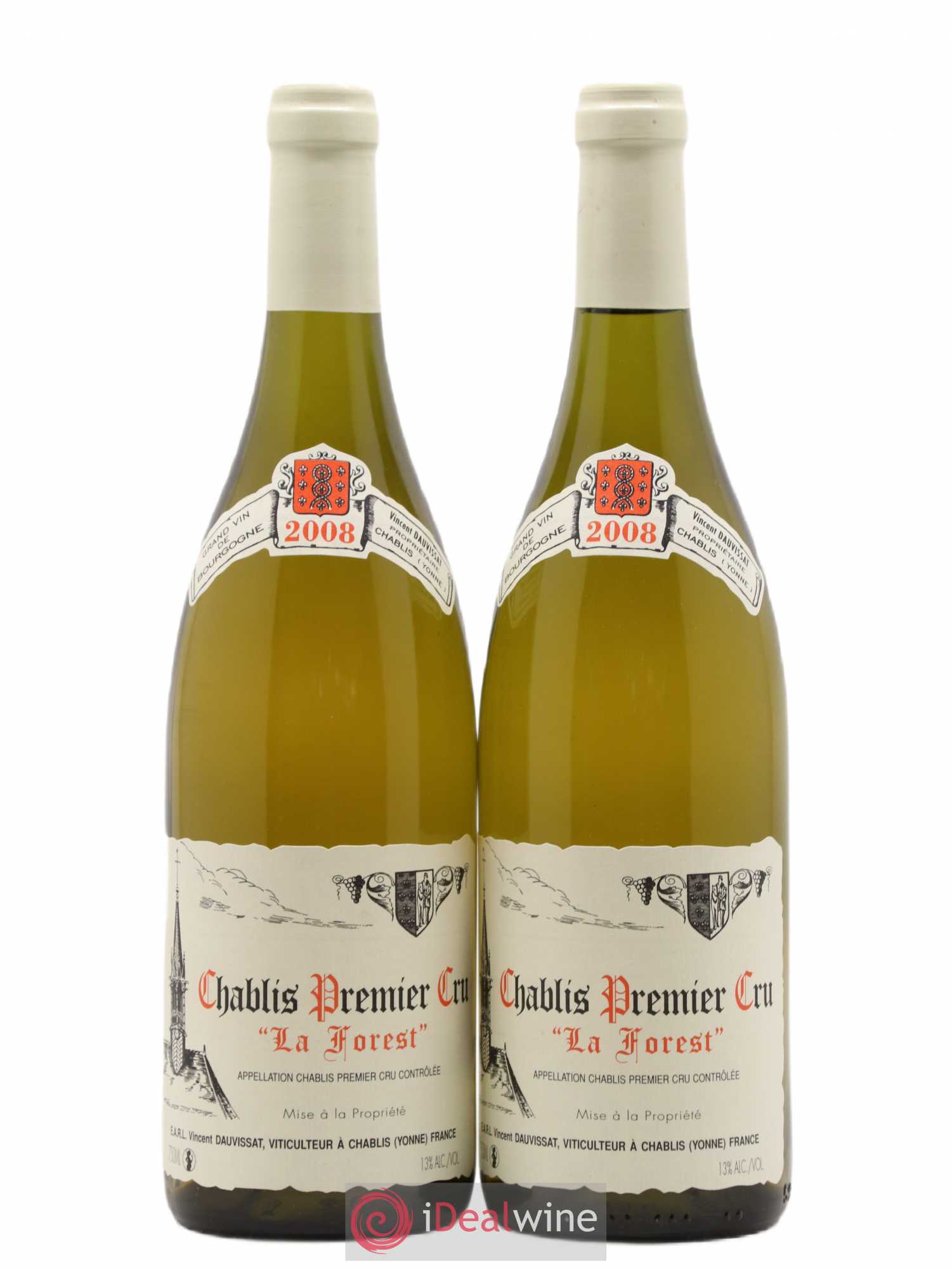 Chablis 1er Cru La Forest Vincent Dauvissat (Domaine) 2008 - Lot de 2 bouteilles - 0