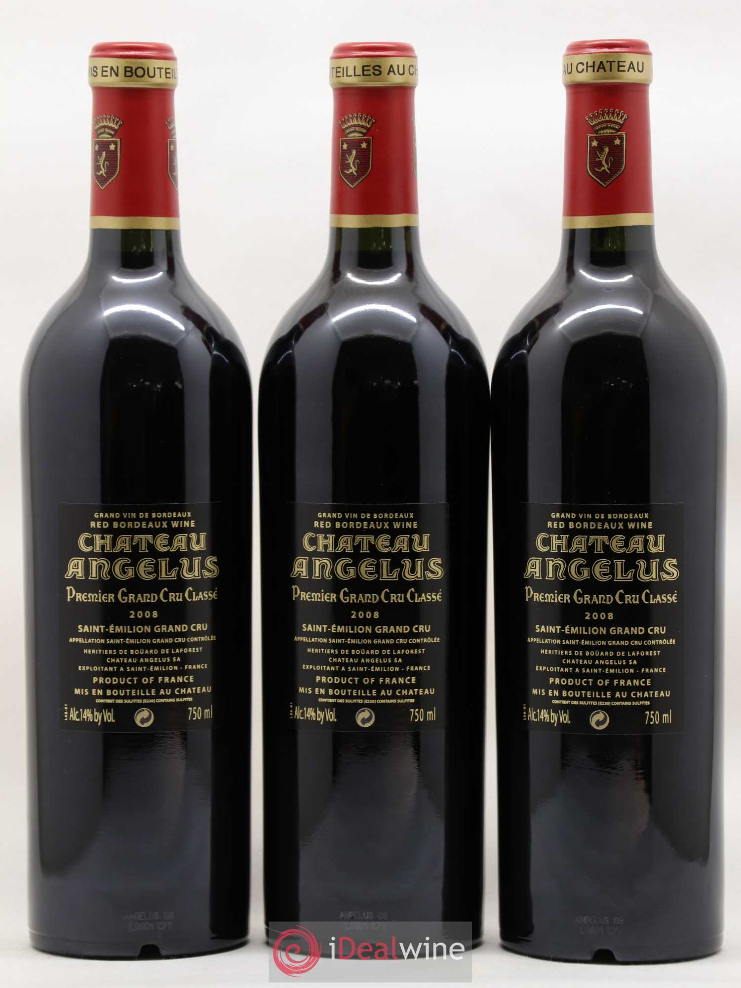 Château Angélus 1er Grand Cru Classé A 2008 - Lot de 6 bouteilles - 4