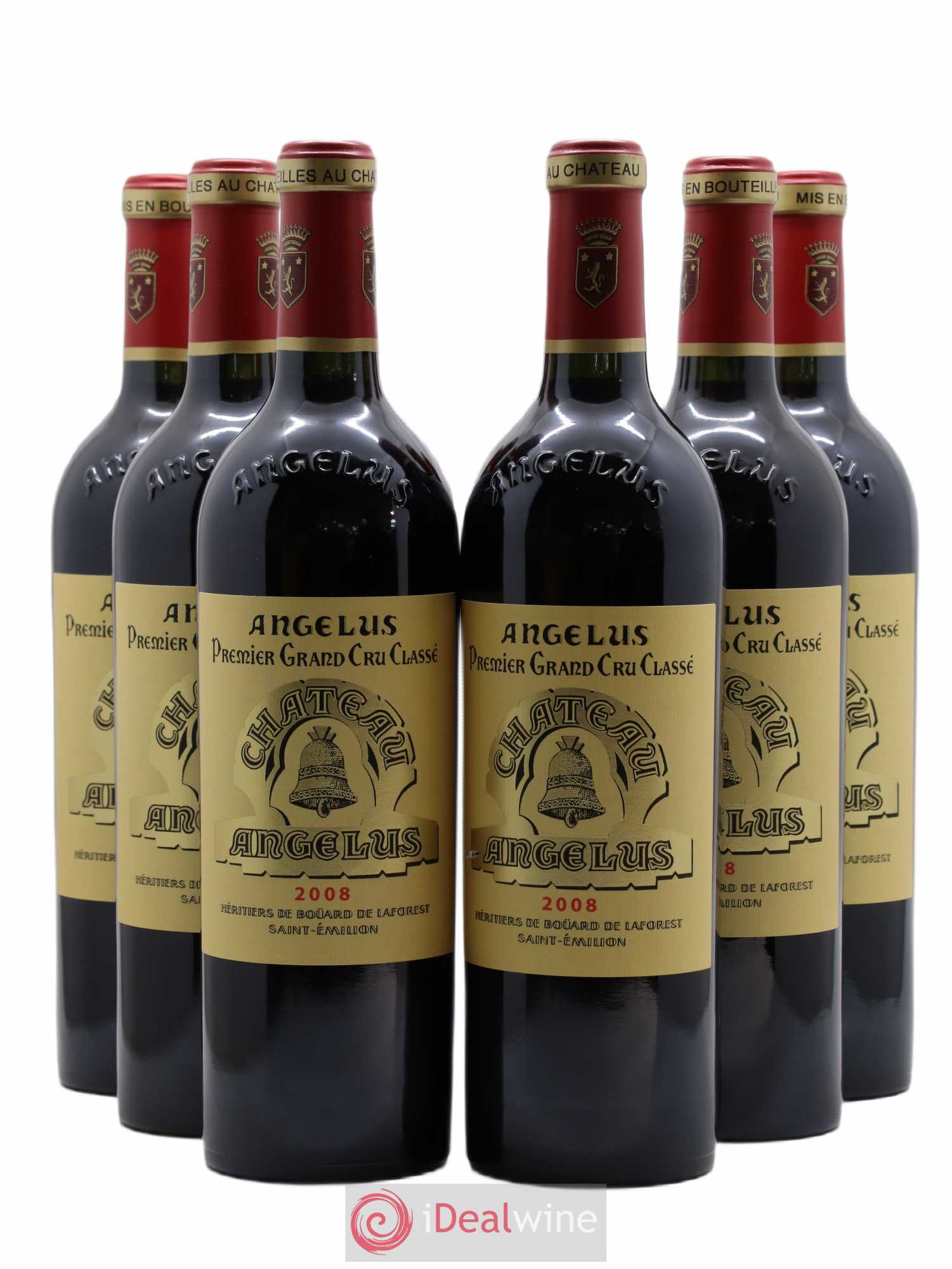 Château Angélus 1er Grand Cru Classé A 2008 - Lot de 6 bouteilles - 0