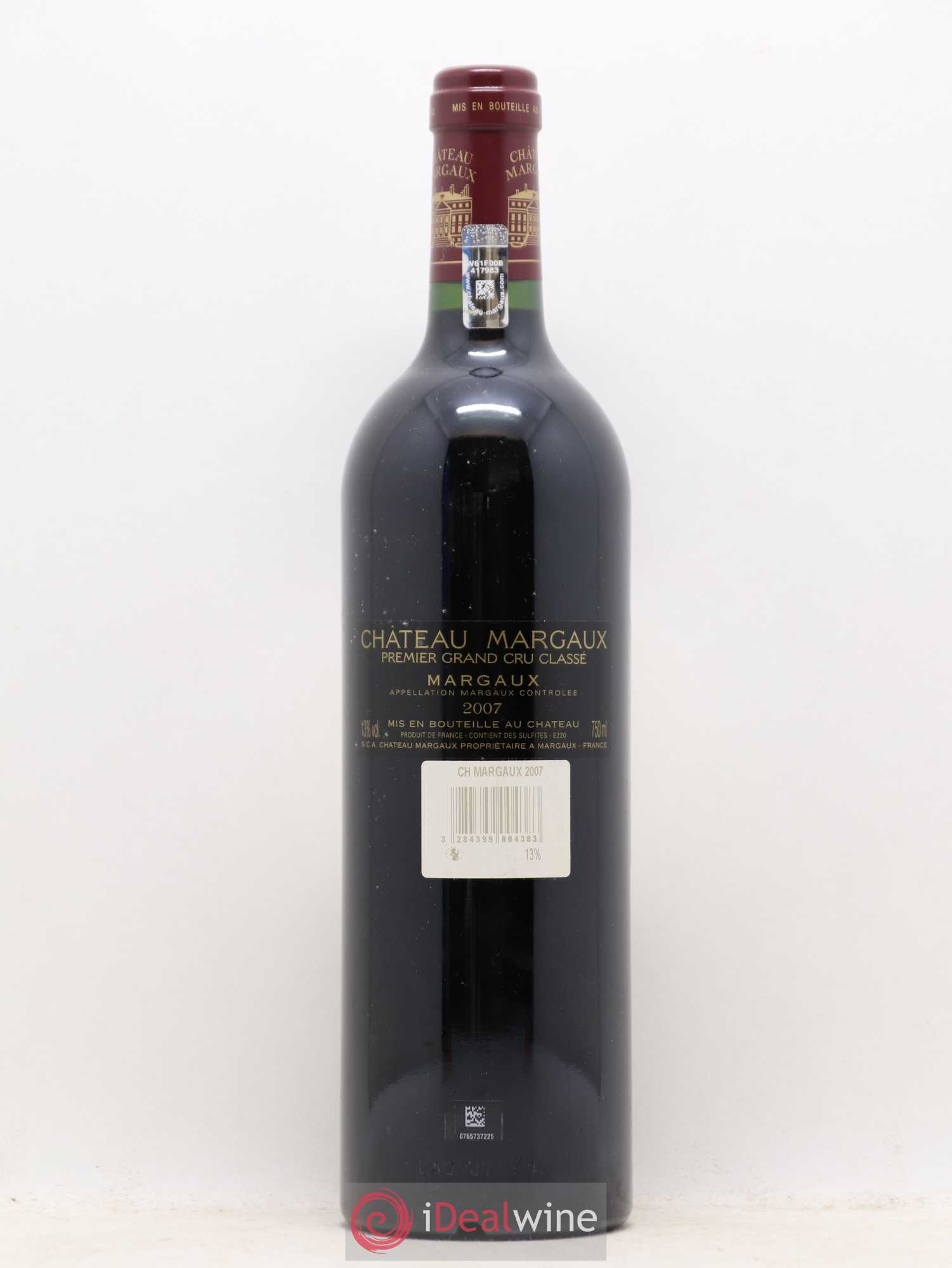 Château Margaux 1er Grand Cru Classé 2007 - Lot de 1 bouteille - 1