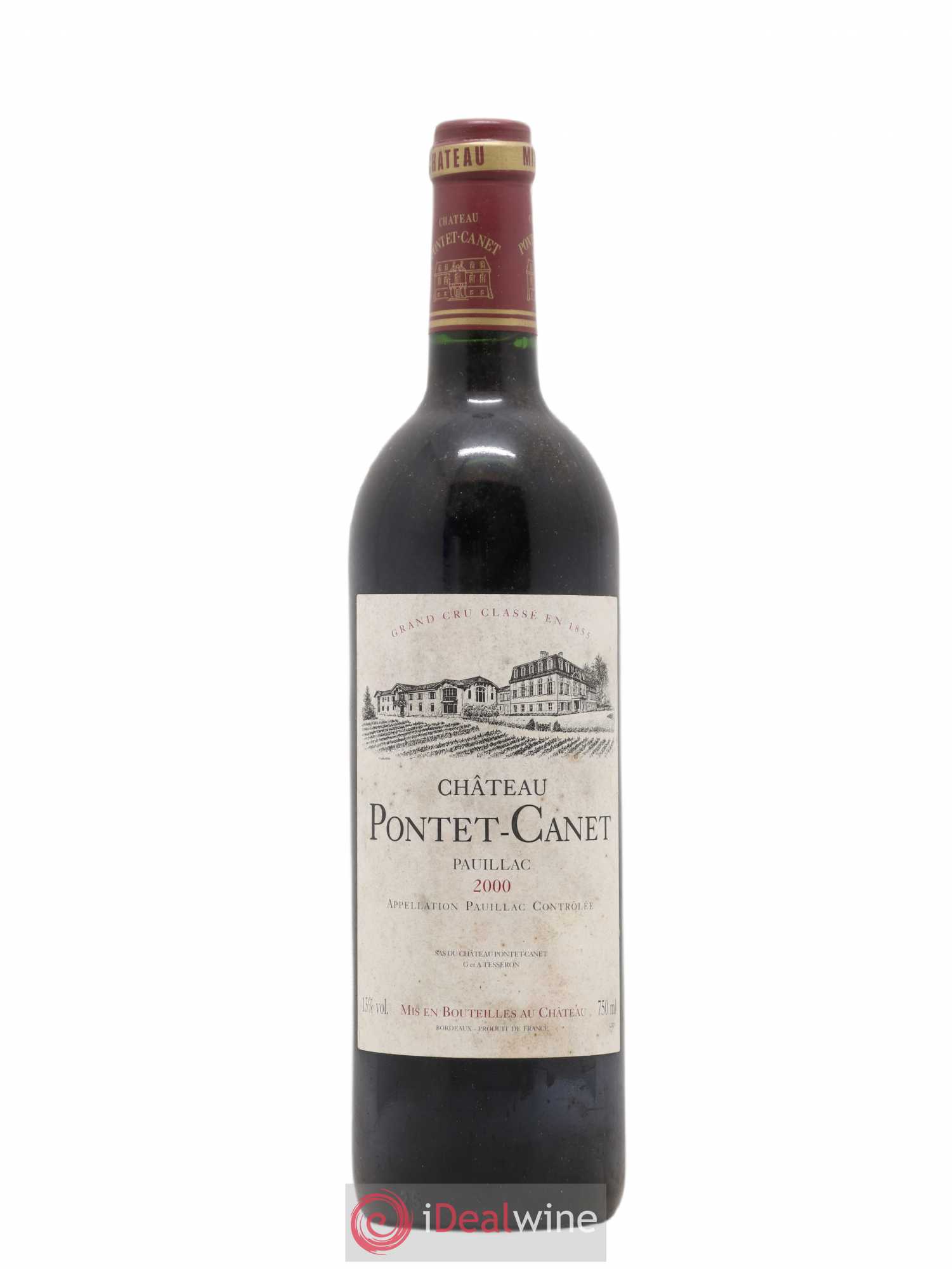 Château Pontet Canet 5ème Grand Cru Classé 2000 - Lot de 1 bouteille - 0