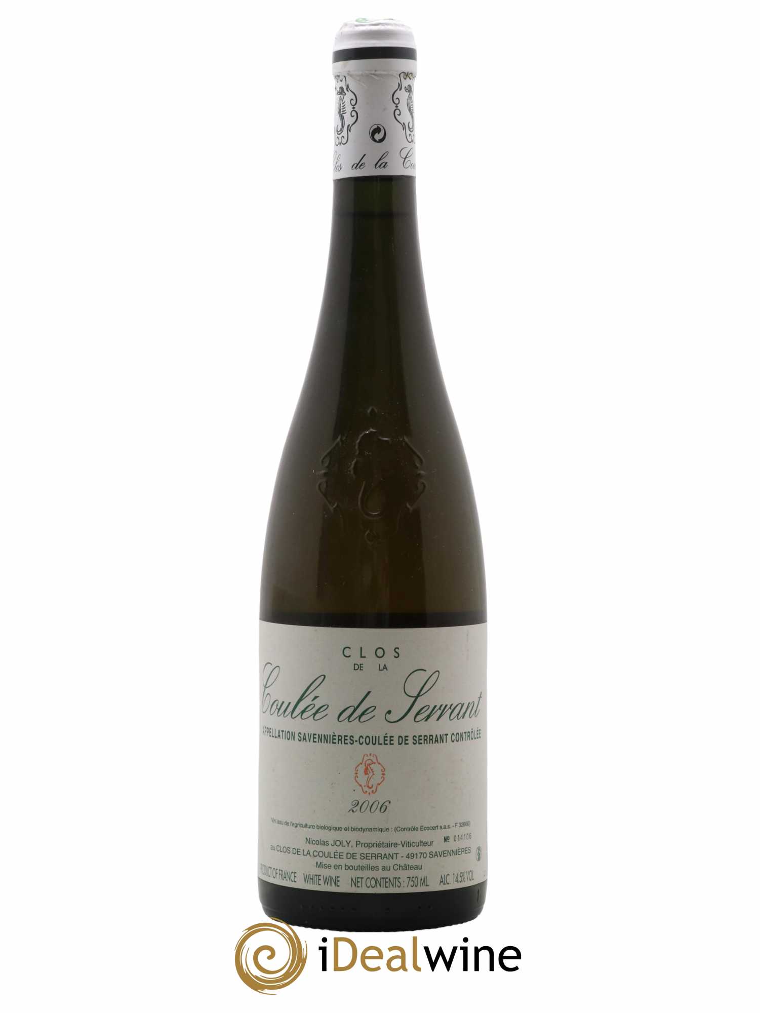 Savennières Clos de la Coulée de Serrant Vignobles de la Coulée de Serrant - Nicolas Joly 2006 - Lot de 1 bouteille - 0