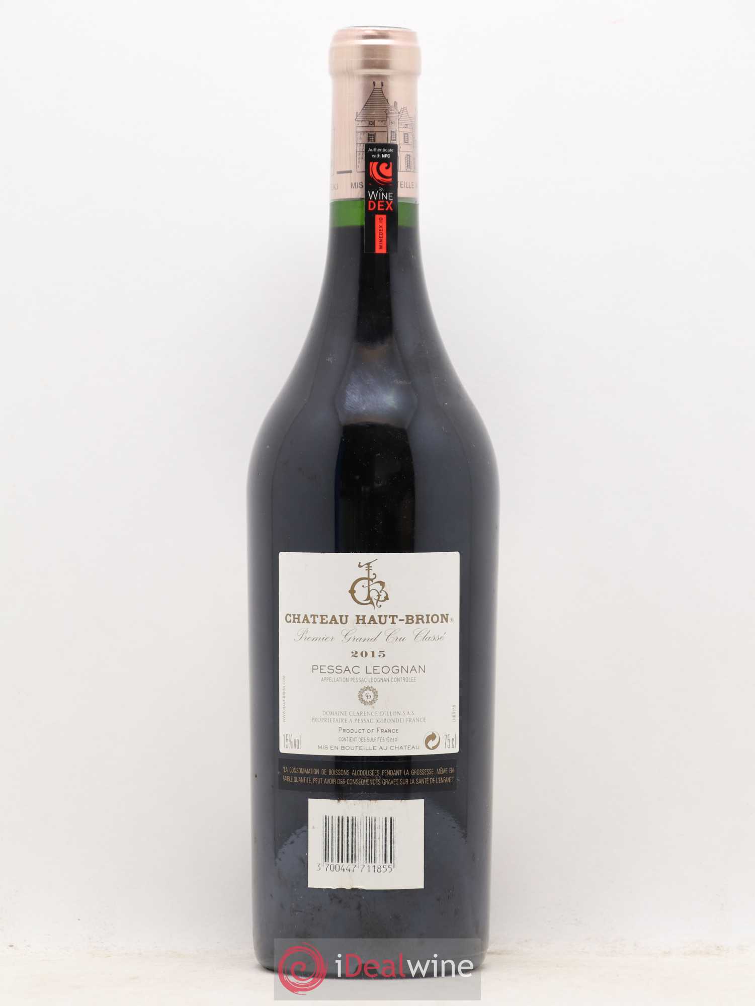 Château Haut Brion 1er Grand Cru Classé 2015 - Lot de 1 bouteille - 1