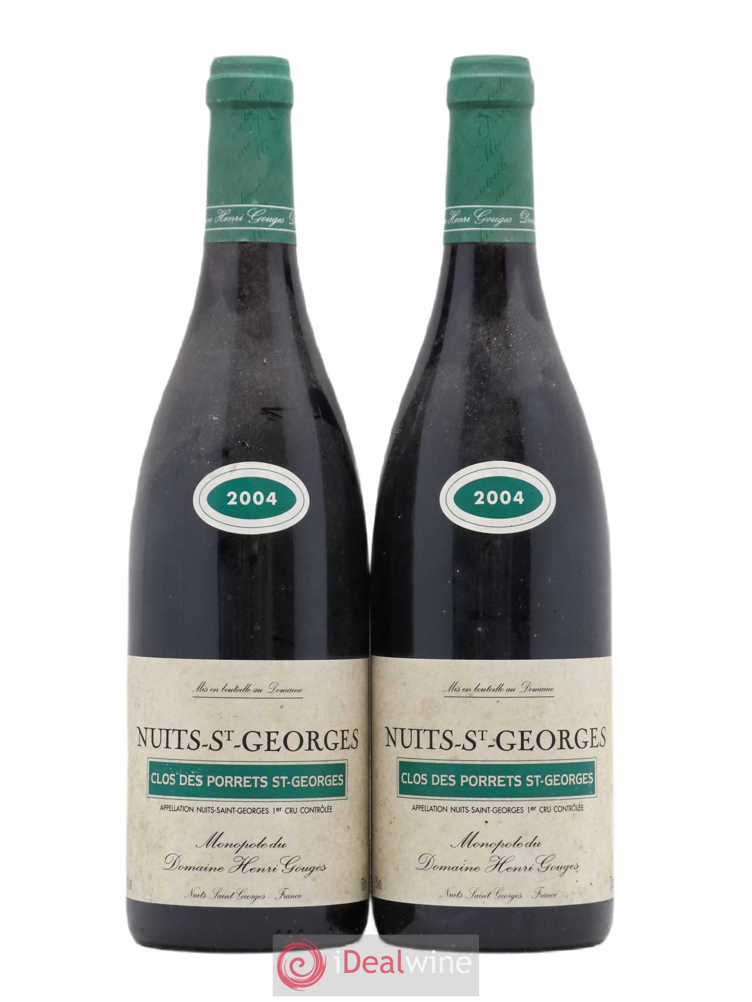Nuits-Saint-Georges 1er Cru Clos des Porrets St Georges Henri Gouges 2004 - Lot of 2 bottles - 0