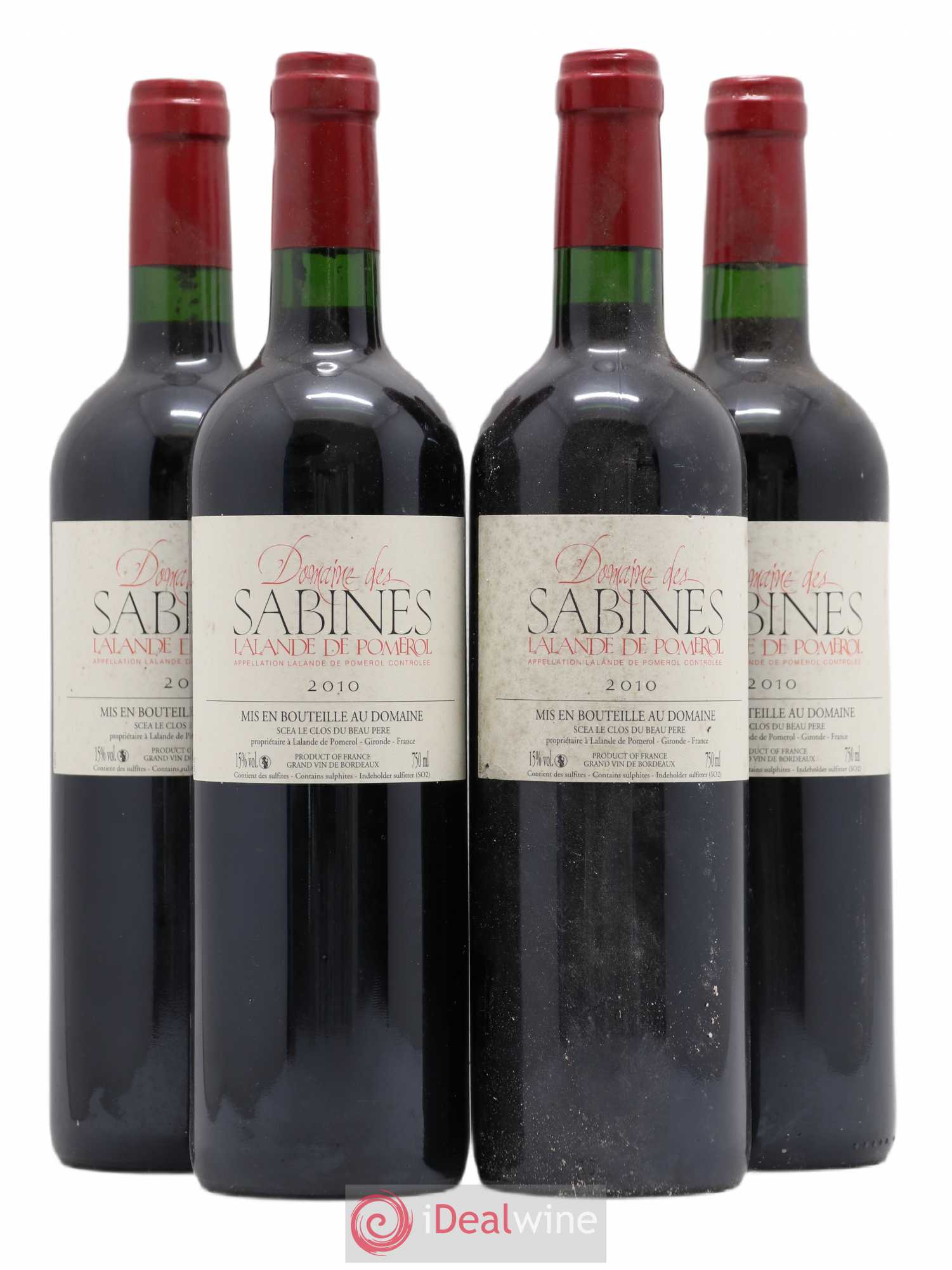 Lalande-de-Pomerol Domaine des Sabines 2010 - Posten von 4 Flaschen - 0