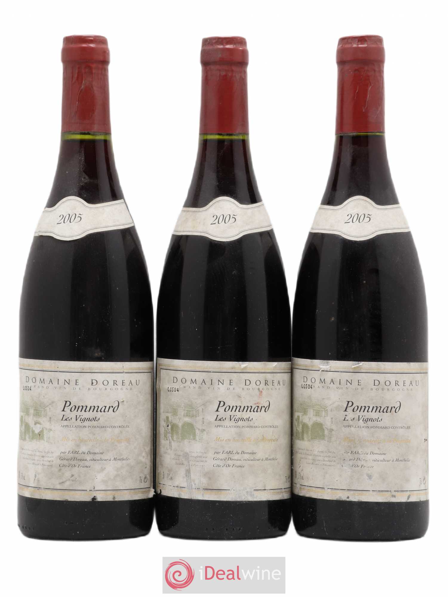 Pommard Les Vignots Domaine Doreau 2005 - Posten von 3 Flaschen - 0