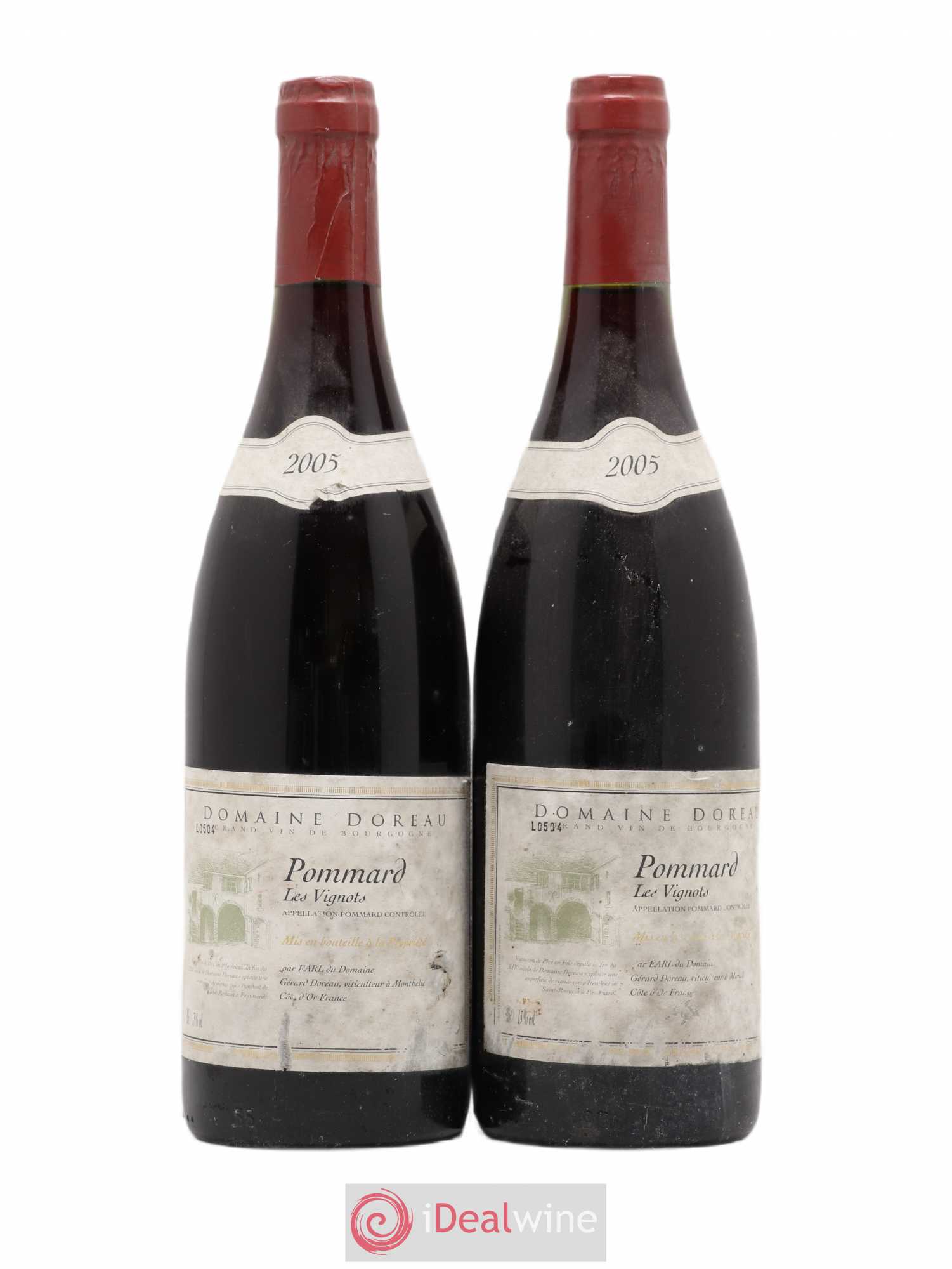 Pommard Les Vignots Domaine Doreau 2005 - Posten von 2 Flaschen - 0