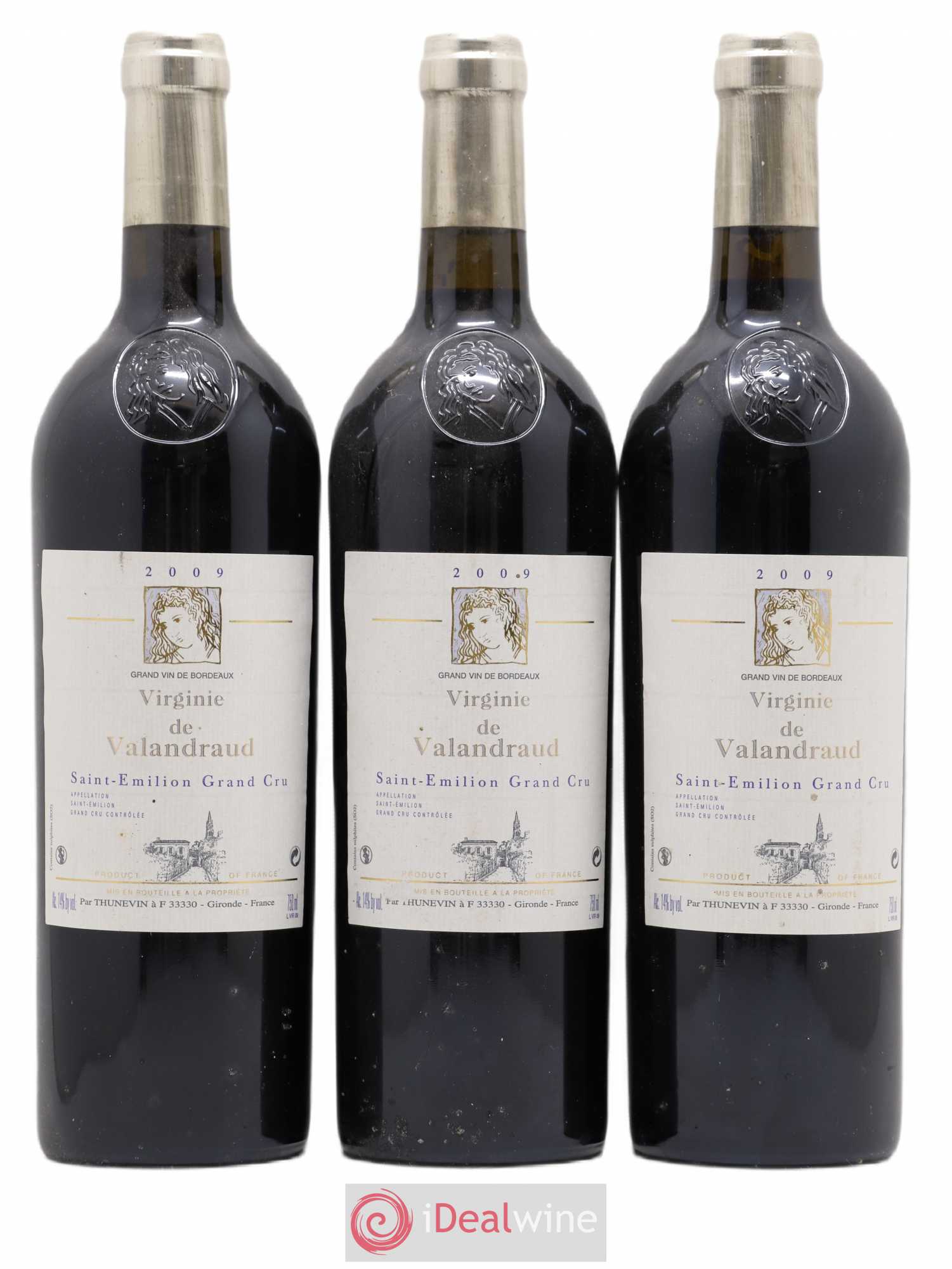 Virginie de Valandraud 2009 - Lot de 3 bouteilles - 0