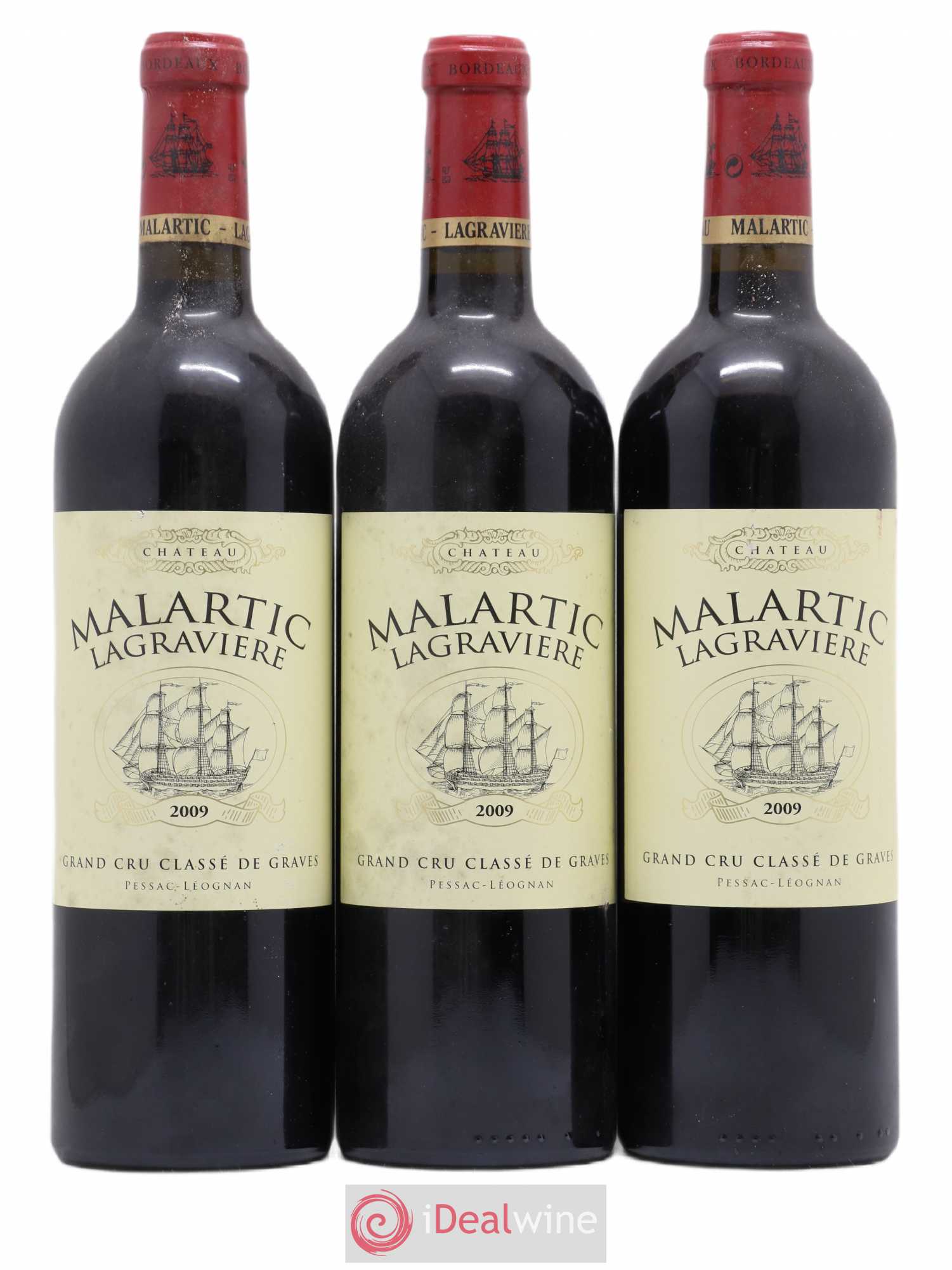 Château Malartic-Lagravière Cru Classé de Graves 2009 - Lot de 3 bouteilles - 0